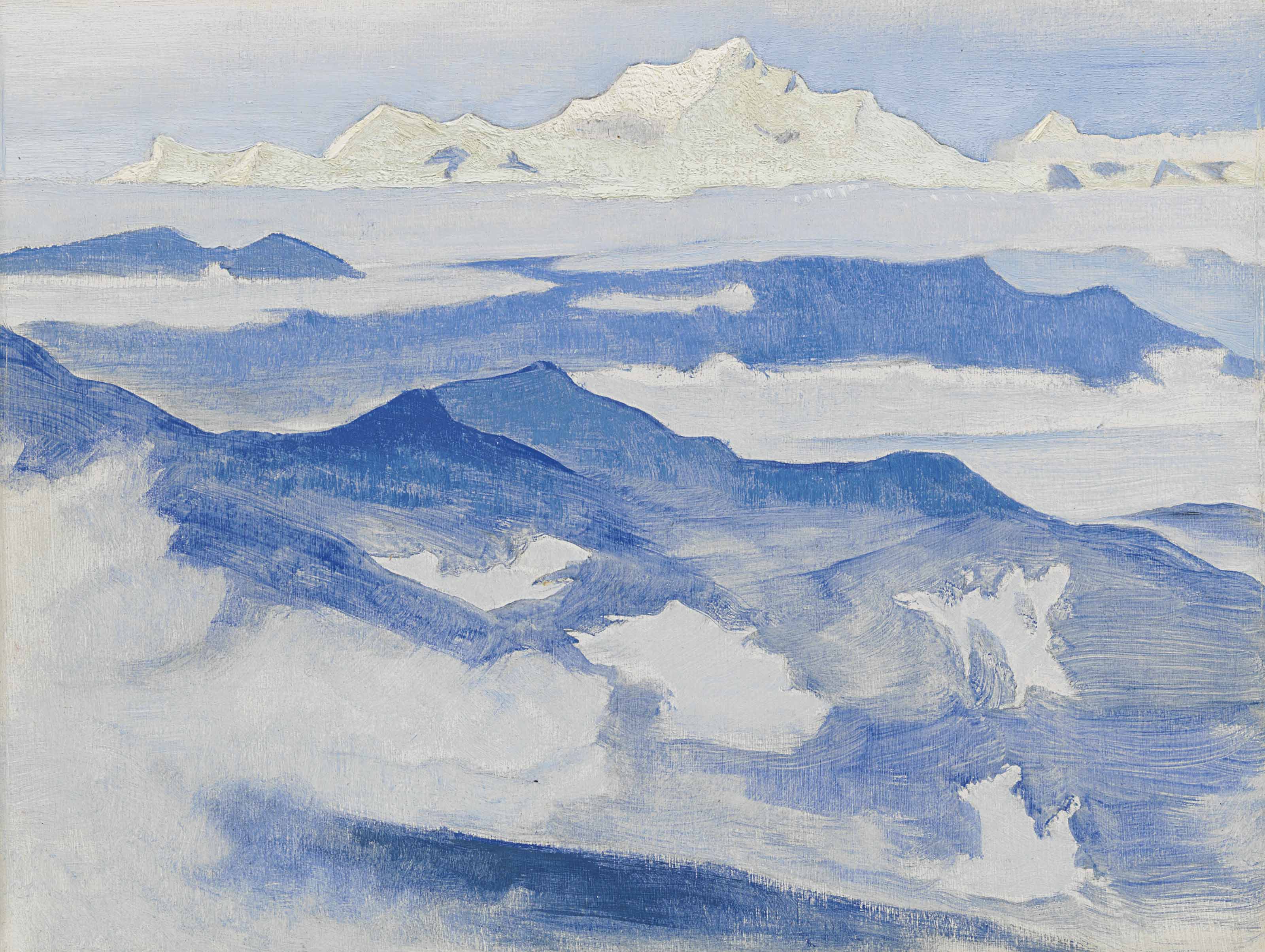 Nicholas Roerich — Вечер, из серии "Гималаи"