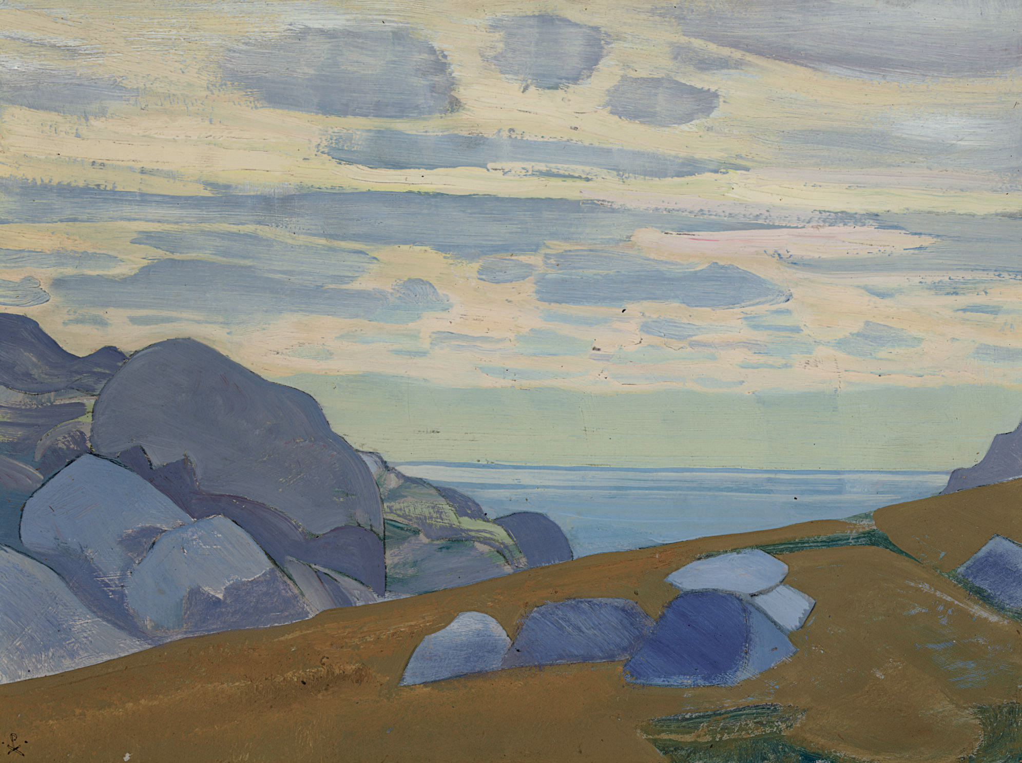 Nicholas Roerich — Скалы и утесы, из серии "Ладога"