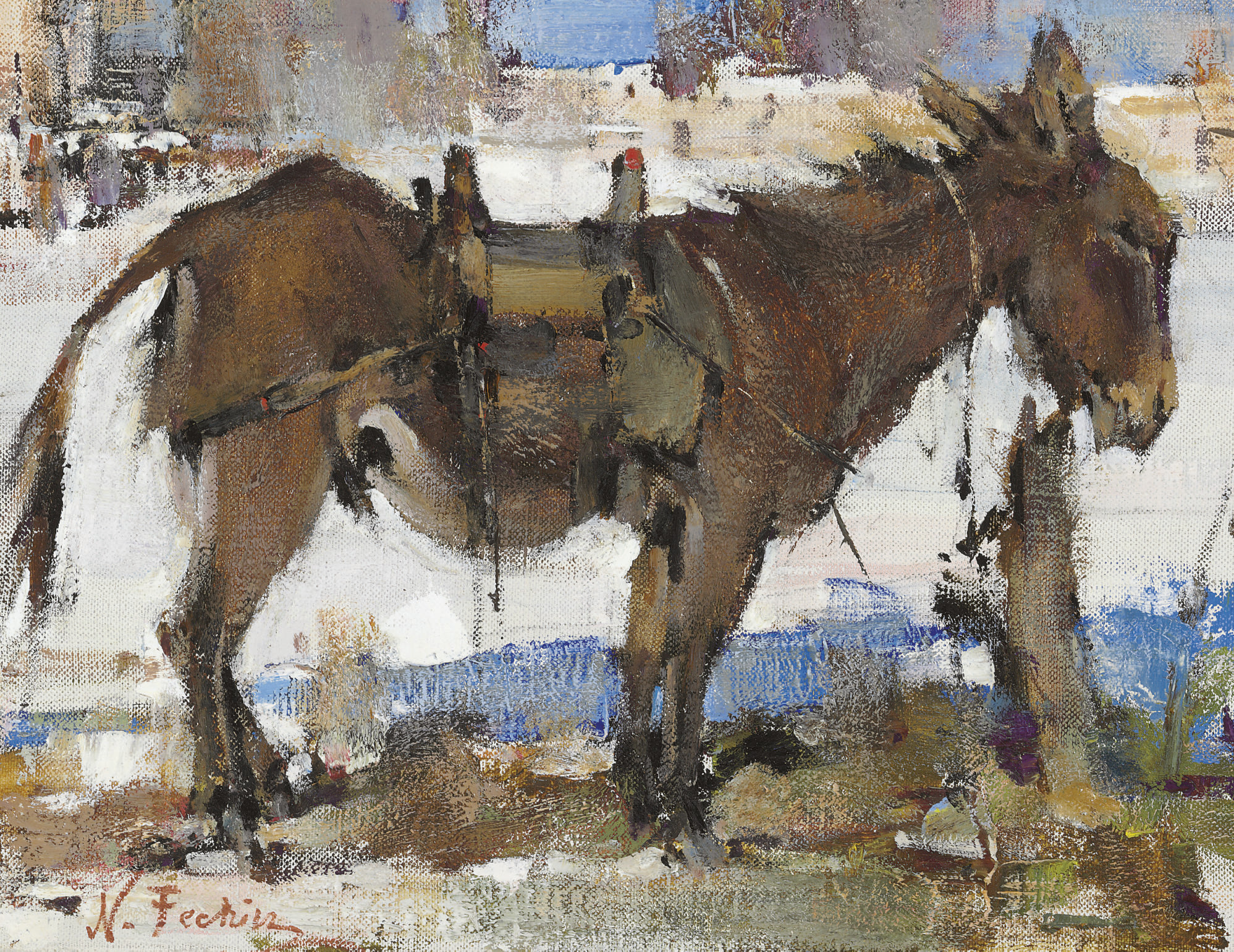 Nicolai Fechin — Ослик на привязи