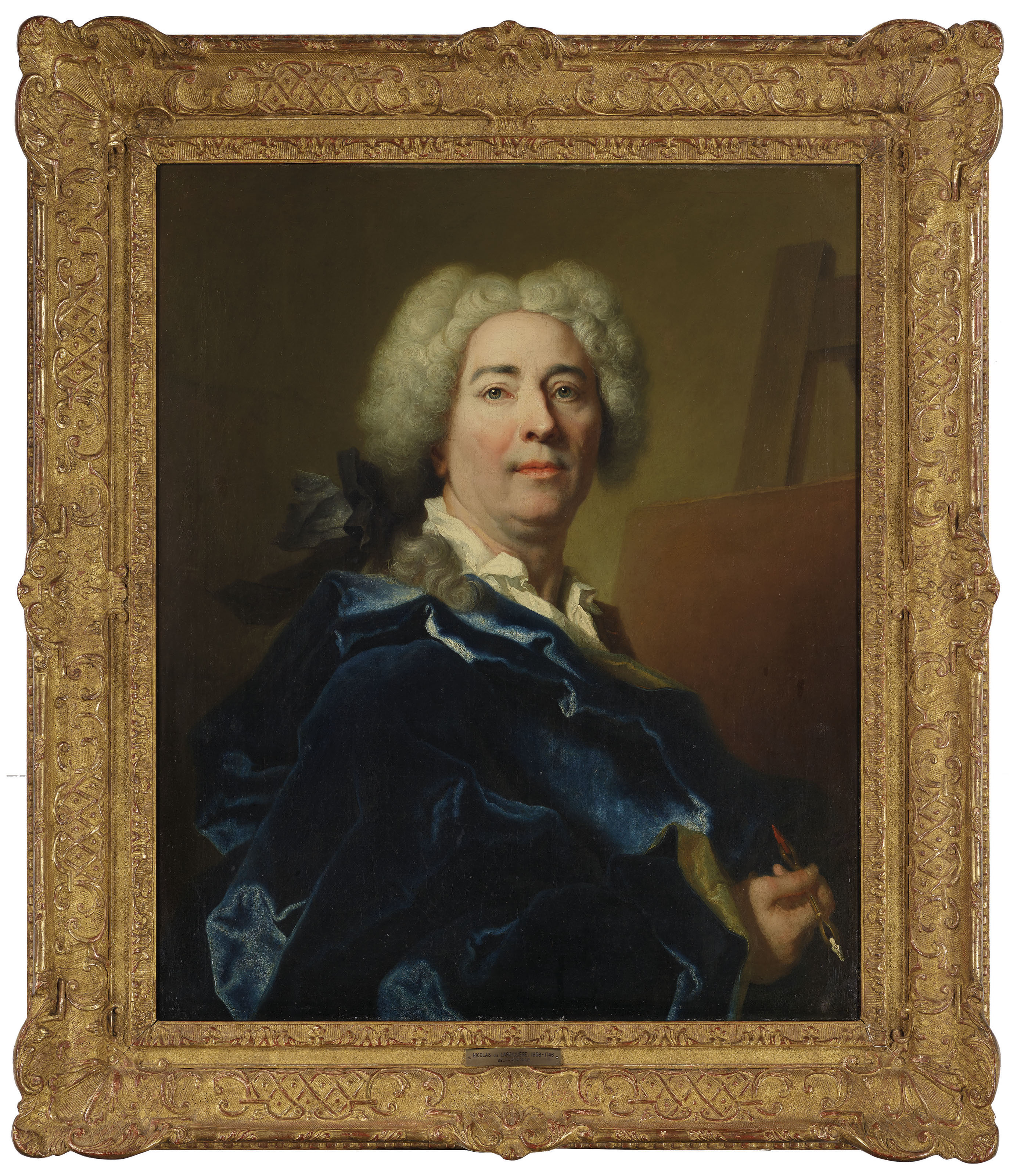 Nicolas de Largillierre — Портрет художника перед мольбертом, поясной