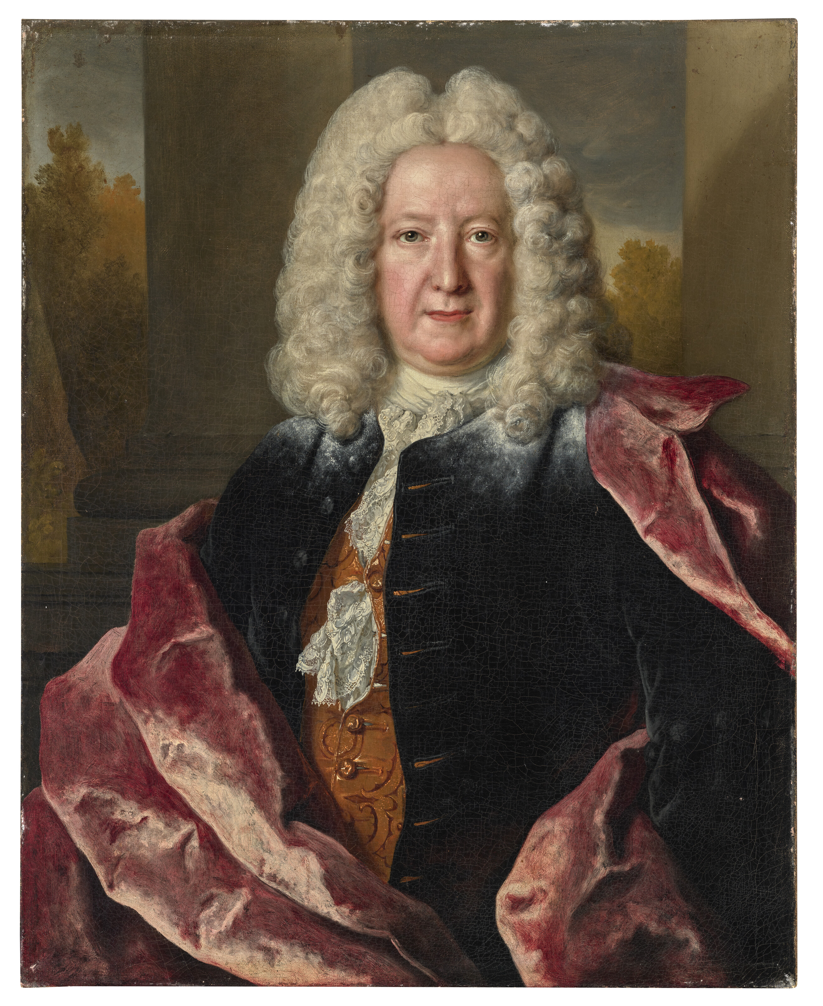Nicolas de Largillierre — Портрет человека, придерживающегося традиций, Шарля де Тюбьера де Гримуара де Кайлюса (1687-1750), в военной форме, изображение 2