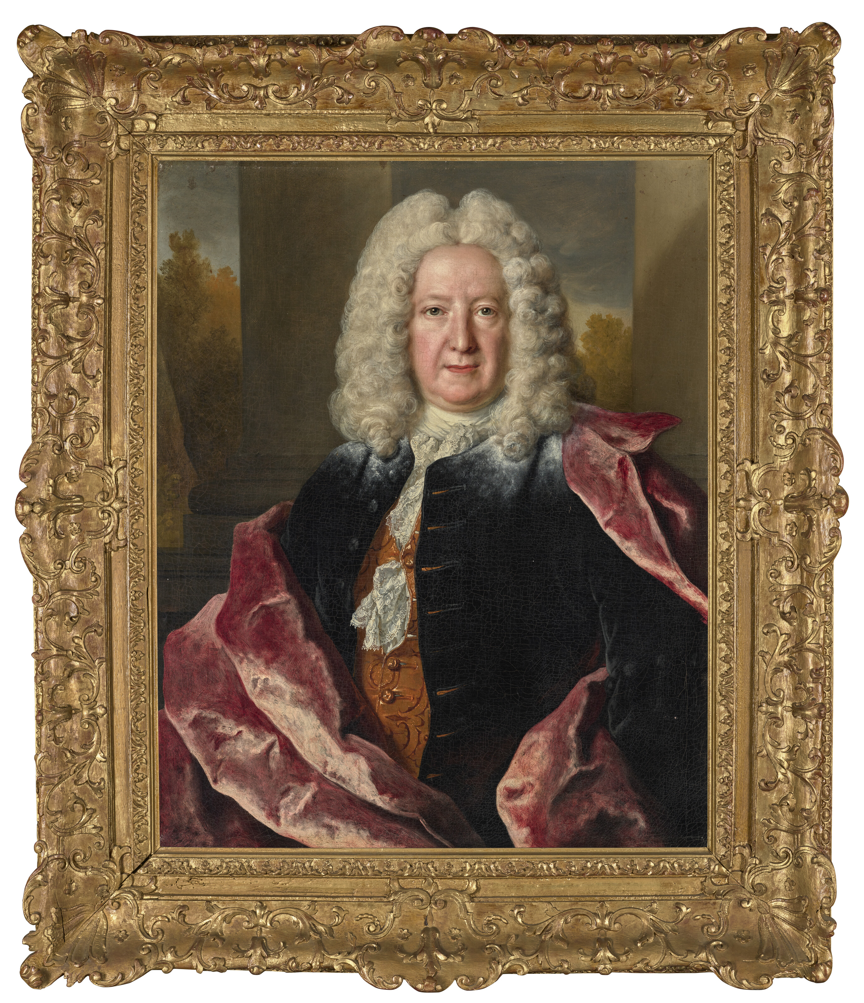 Nicolas de Largillierre — Портрет человека, придерживающегося традиций, Шарля де Тюбьера де Гримуара де Кайлюса (1687-1750), в военной форме, изображение 3
