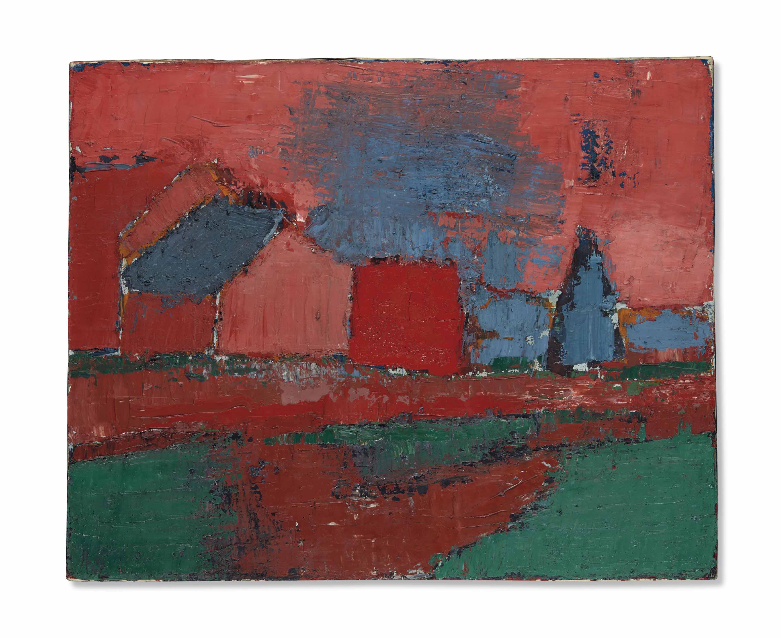Nicolas de Staël — Деревья и особняки (пейзаж)