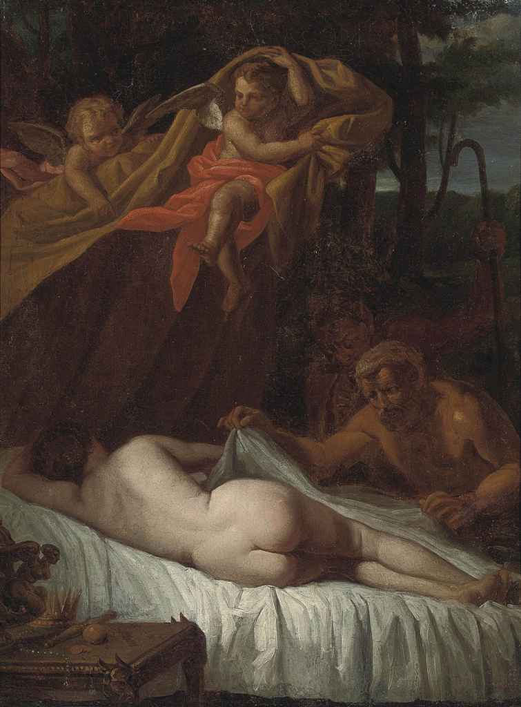 Nicolas Poussin — Венера, застигнутая врасплох сатирами