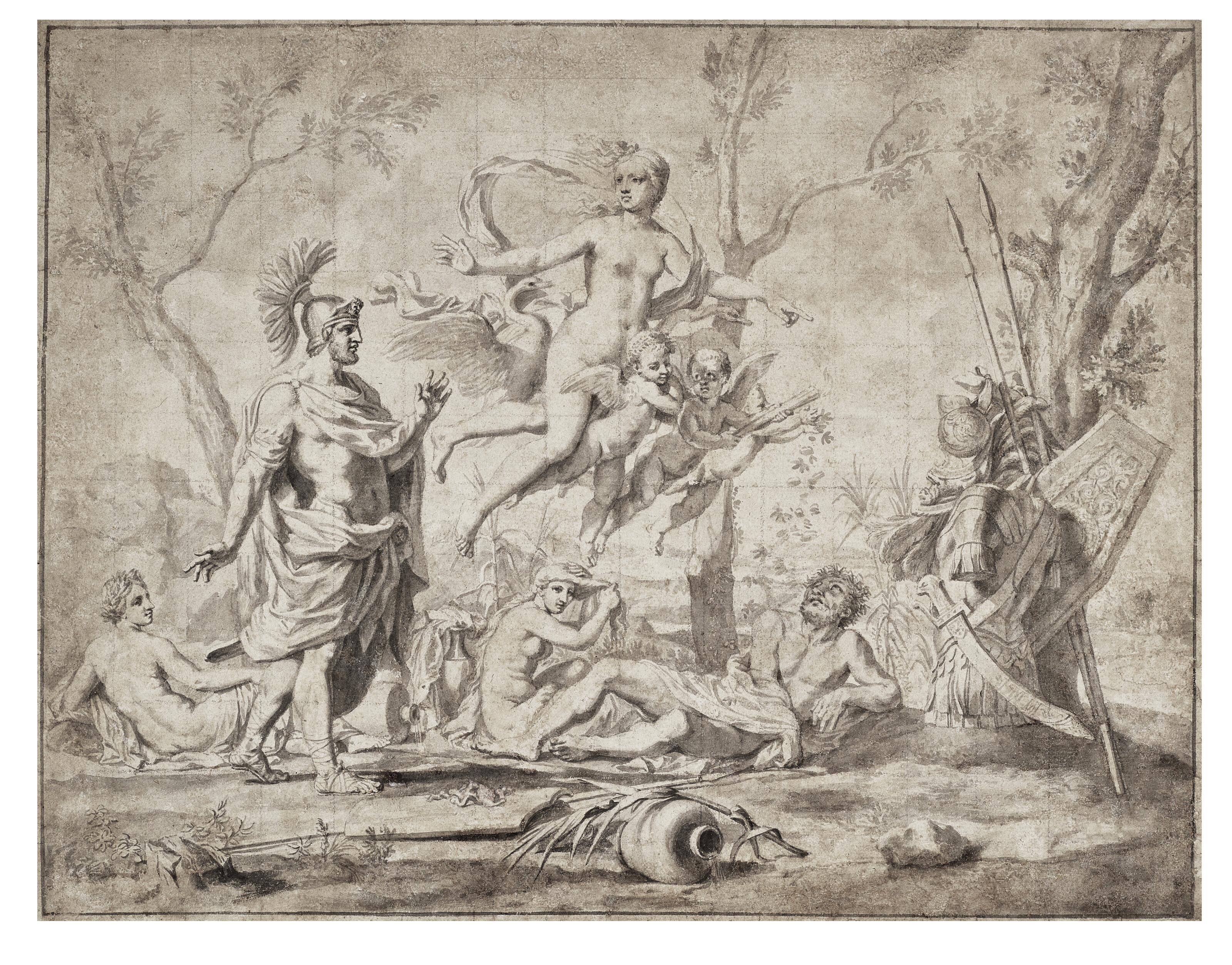 Nicolas Poussin — Венера, обнимающая Энея, в честь Николя Пуссена