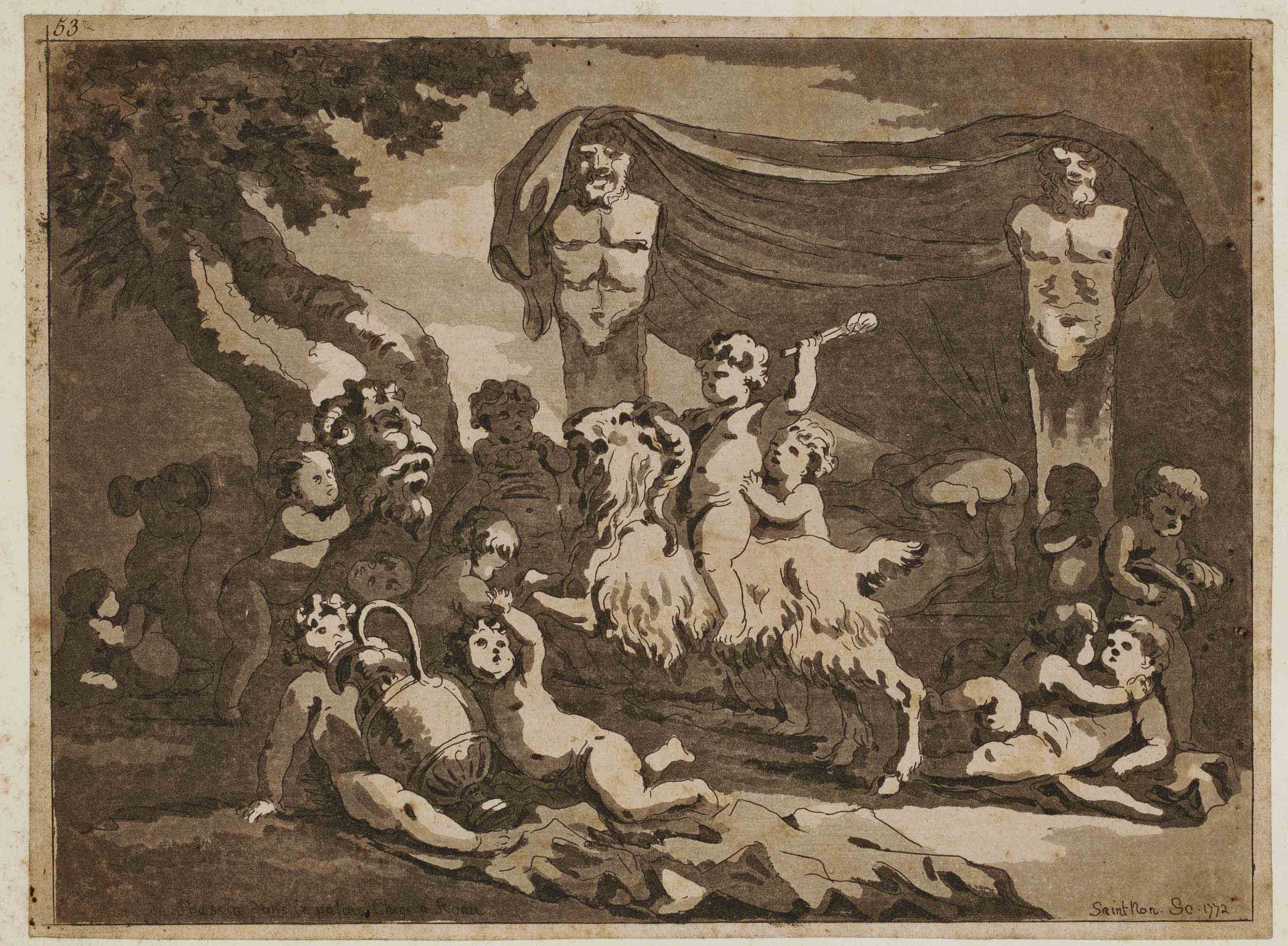 Nicolas Poussin — Путти , по имени Ричард Сен-Ном