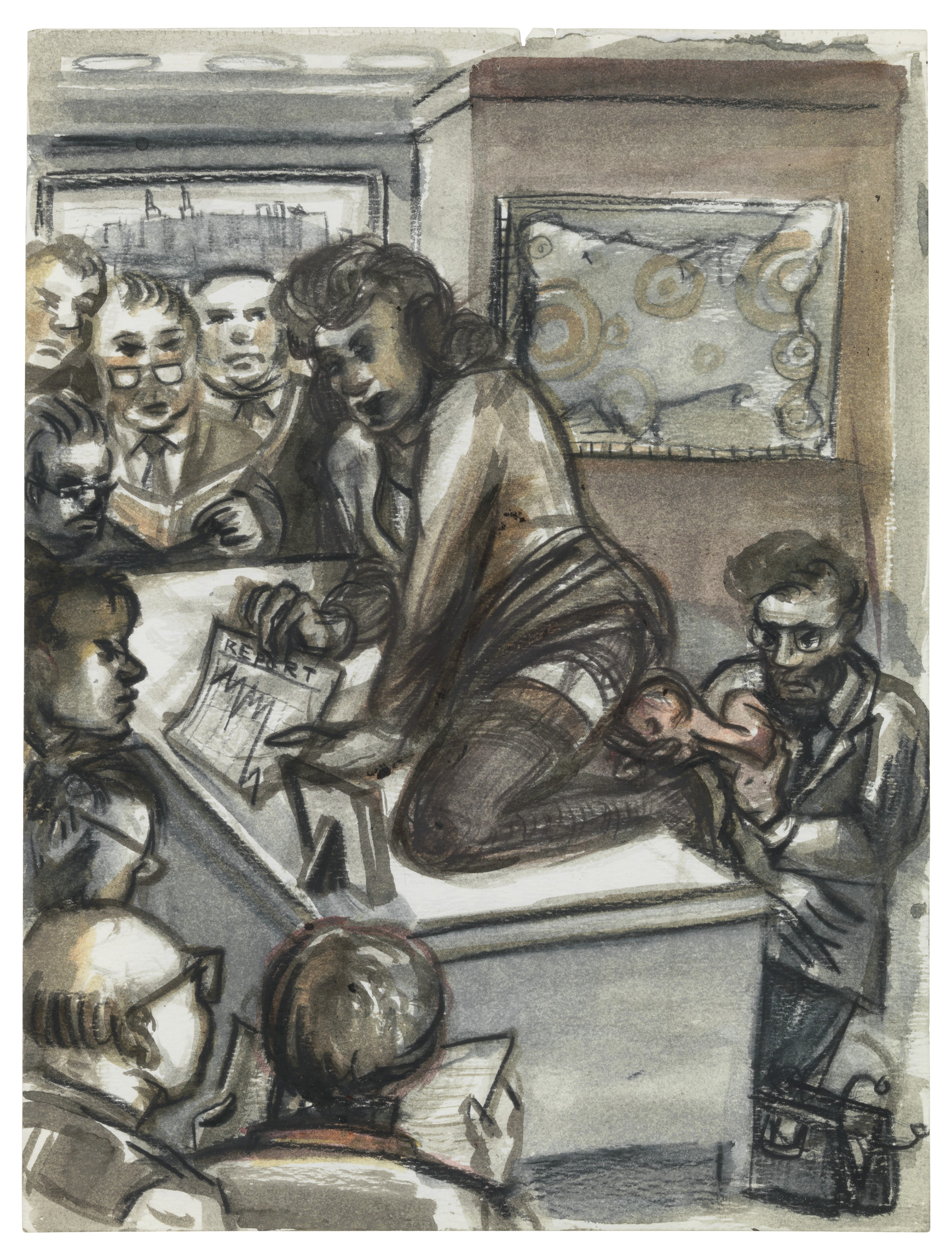 Nicole Eisenman — Рождение в зале заседаний