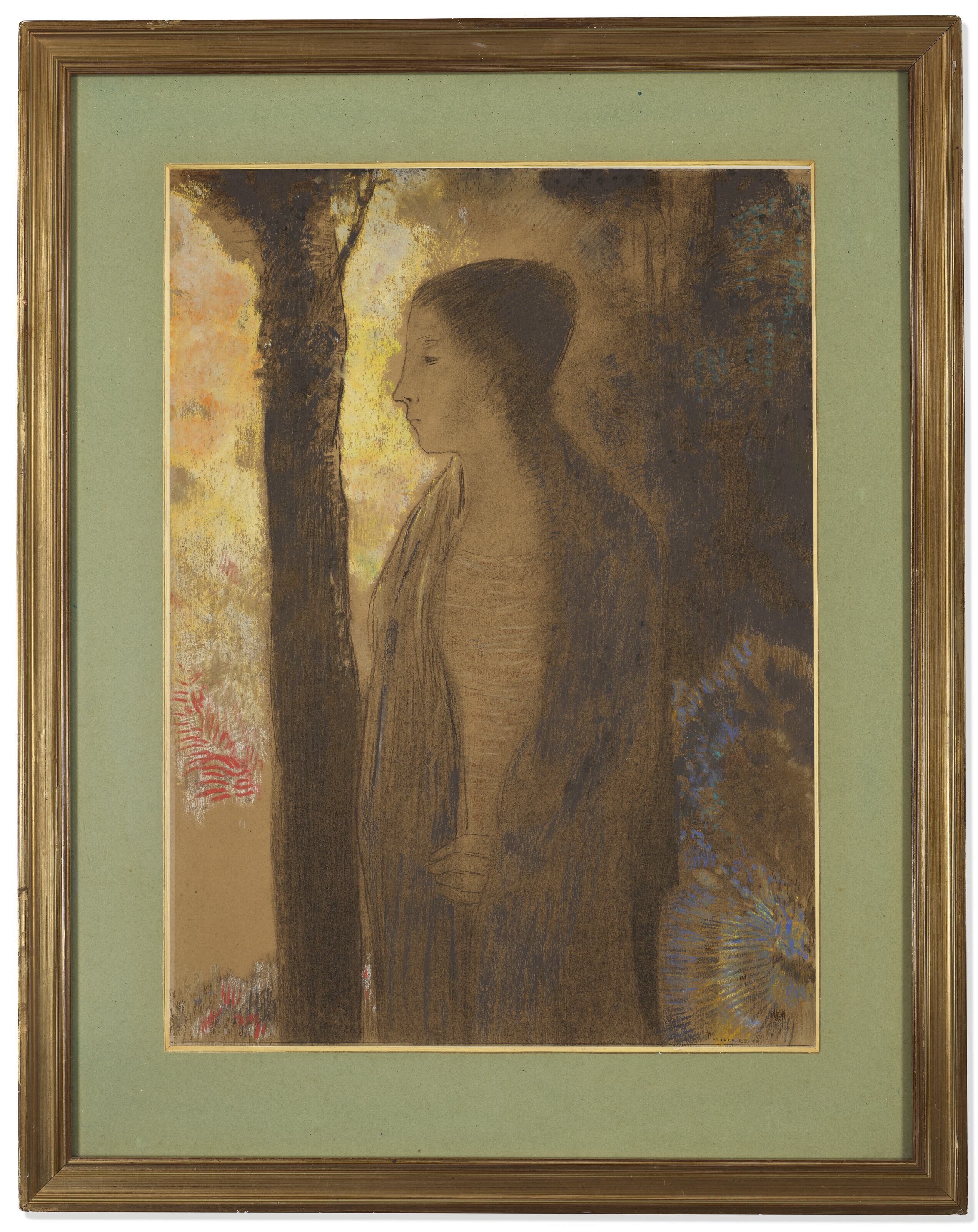 Odilon Redon — Фигура, отклоняющаяся от дерева, изображение 3