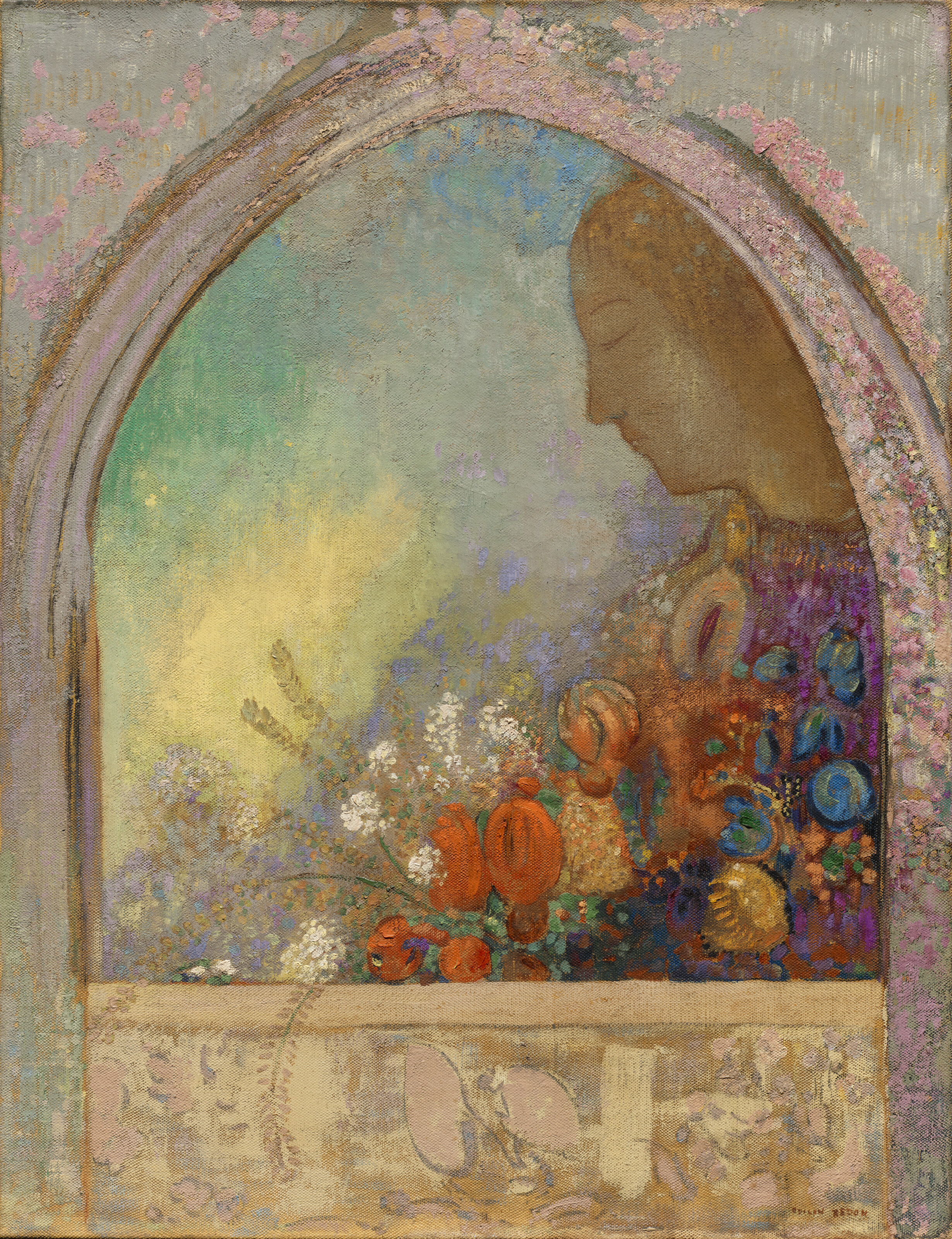 Odilon Redon — Профиль танцует в живую, это австралийский город цветов