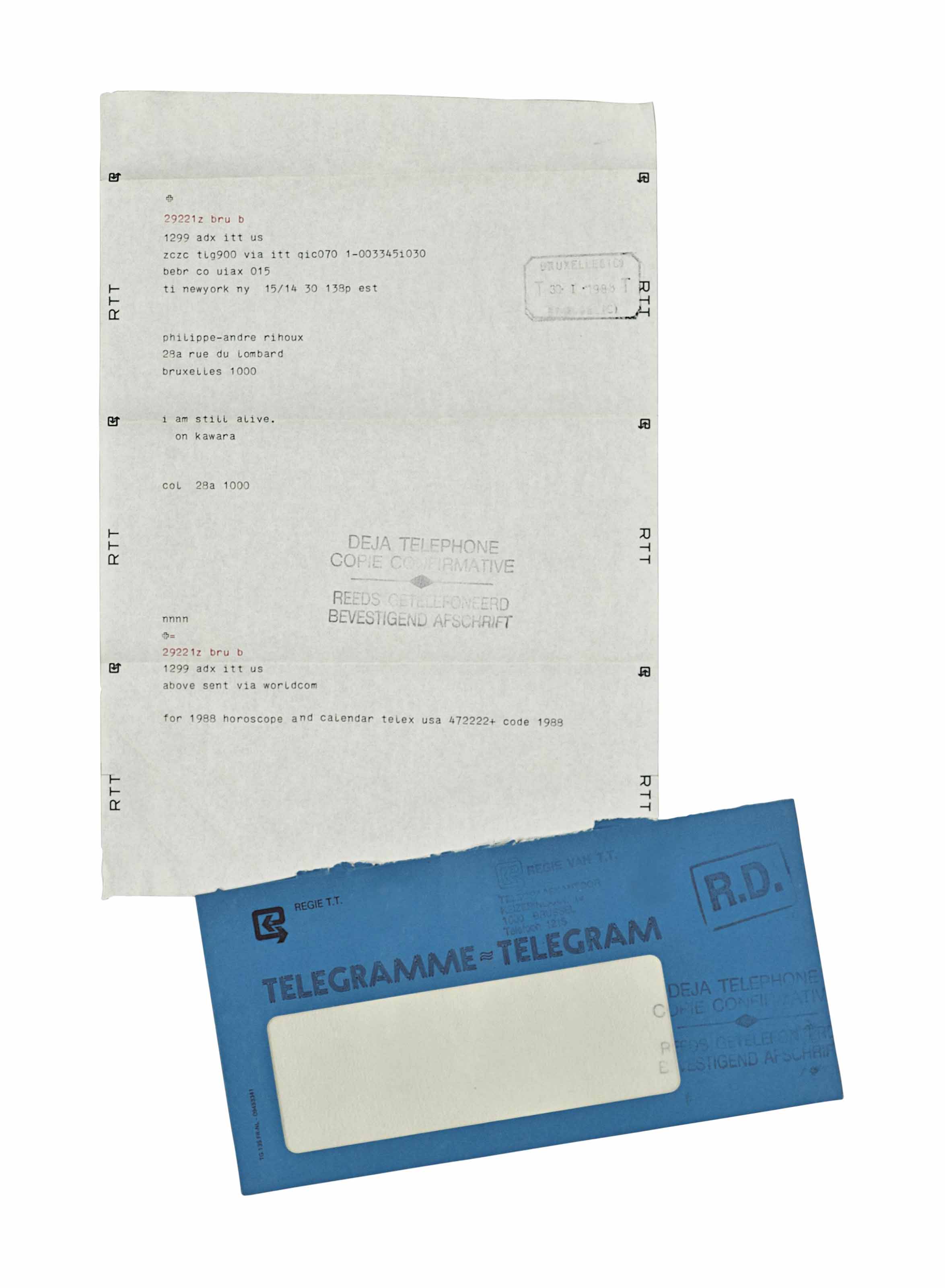On Kawara — Я Все Еще Жив