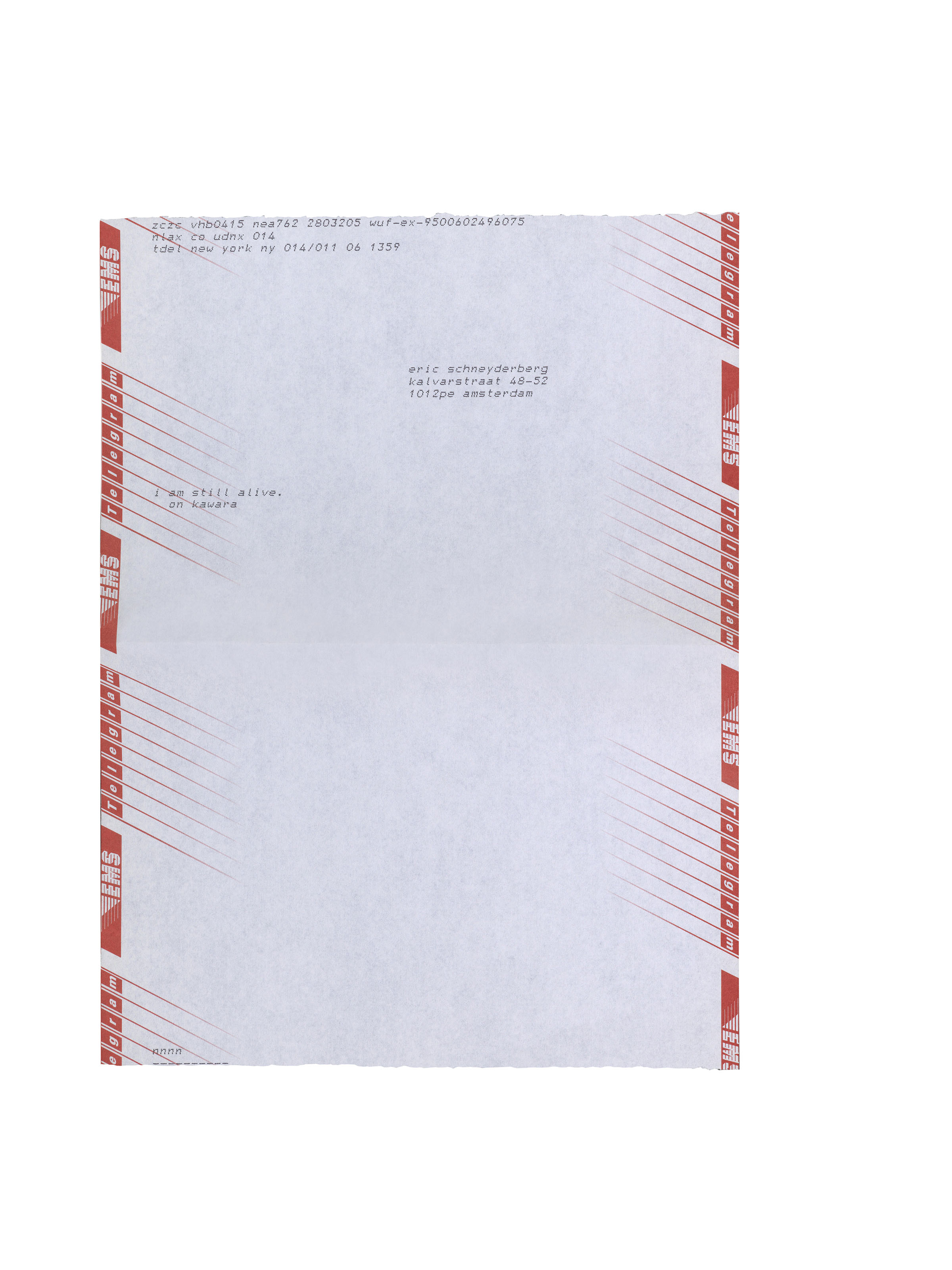 On Kawara — Я Все Еще Жив