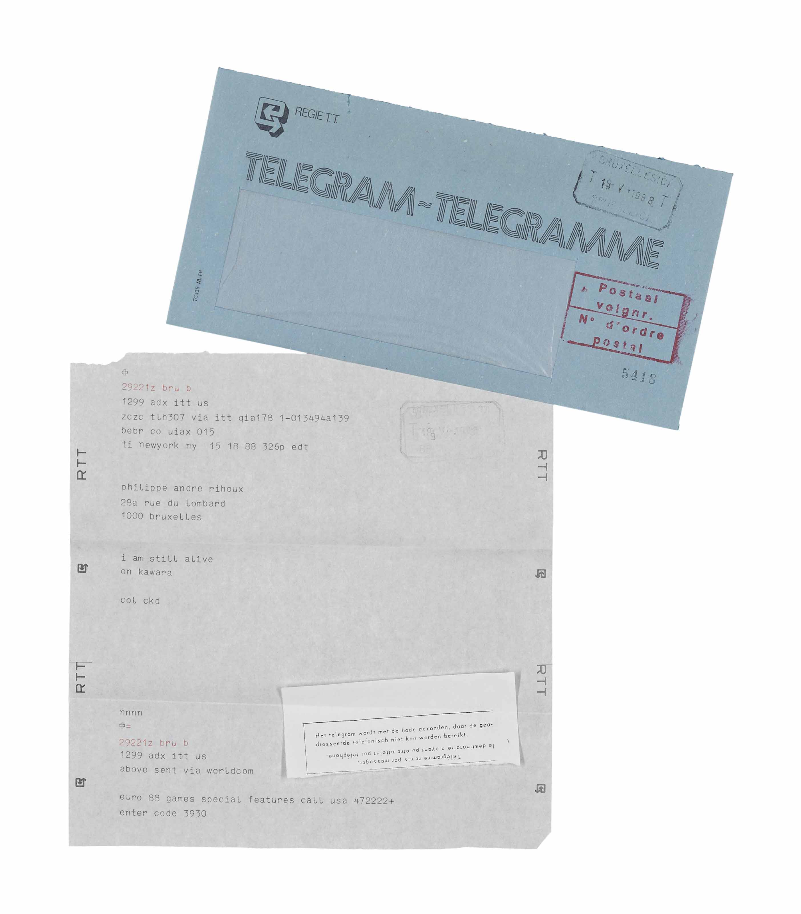 On Kawara — Я все еще жив
