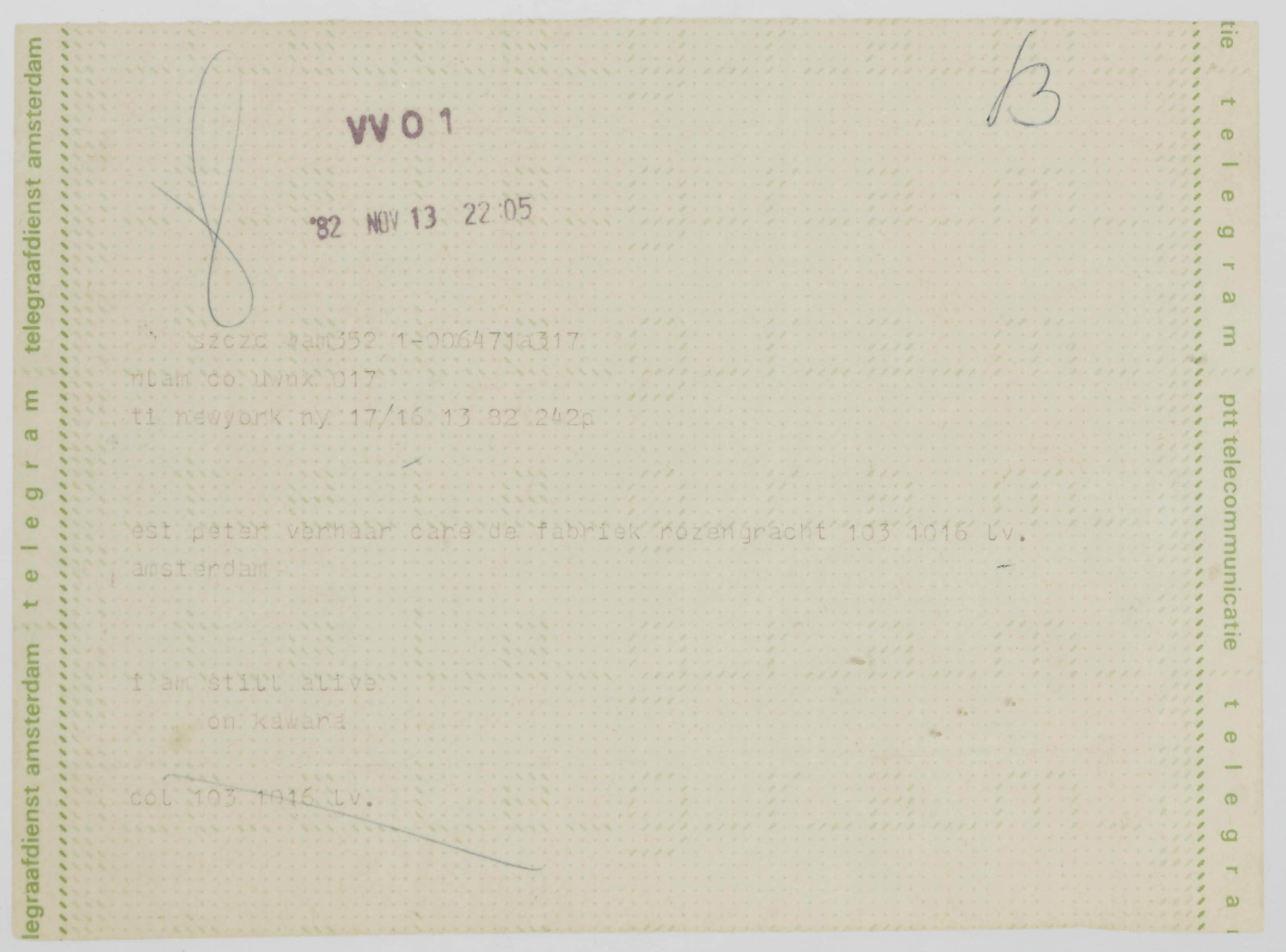 On Kawara — Я все еще жив