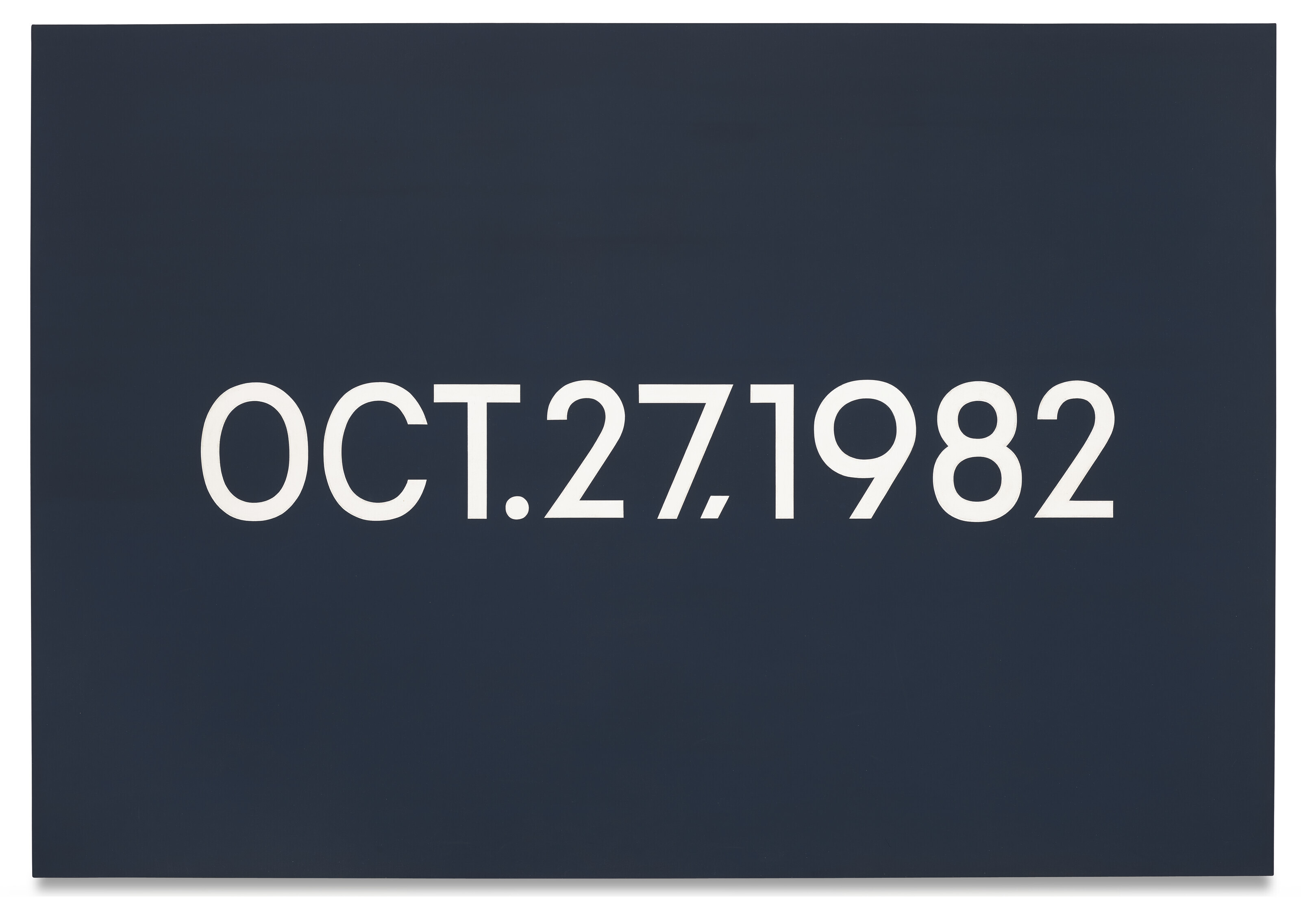 On Kawara — 27 октября 1982 года ("Среда") из серии "Сегодня", 1966-2013, изображение 2