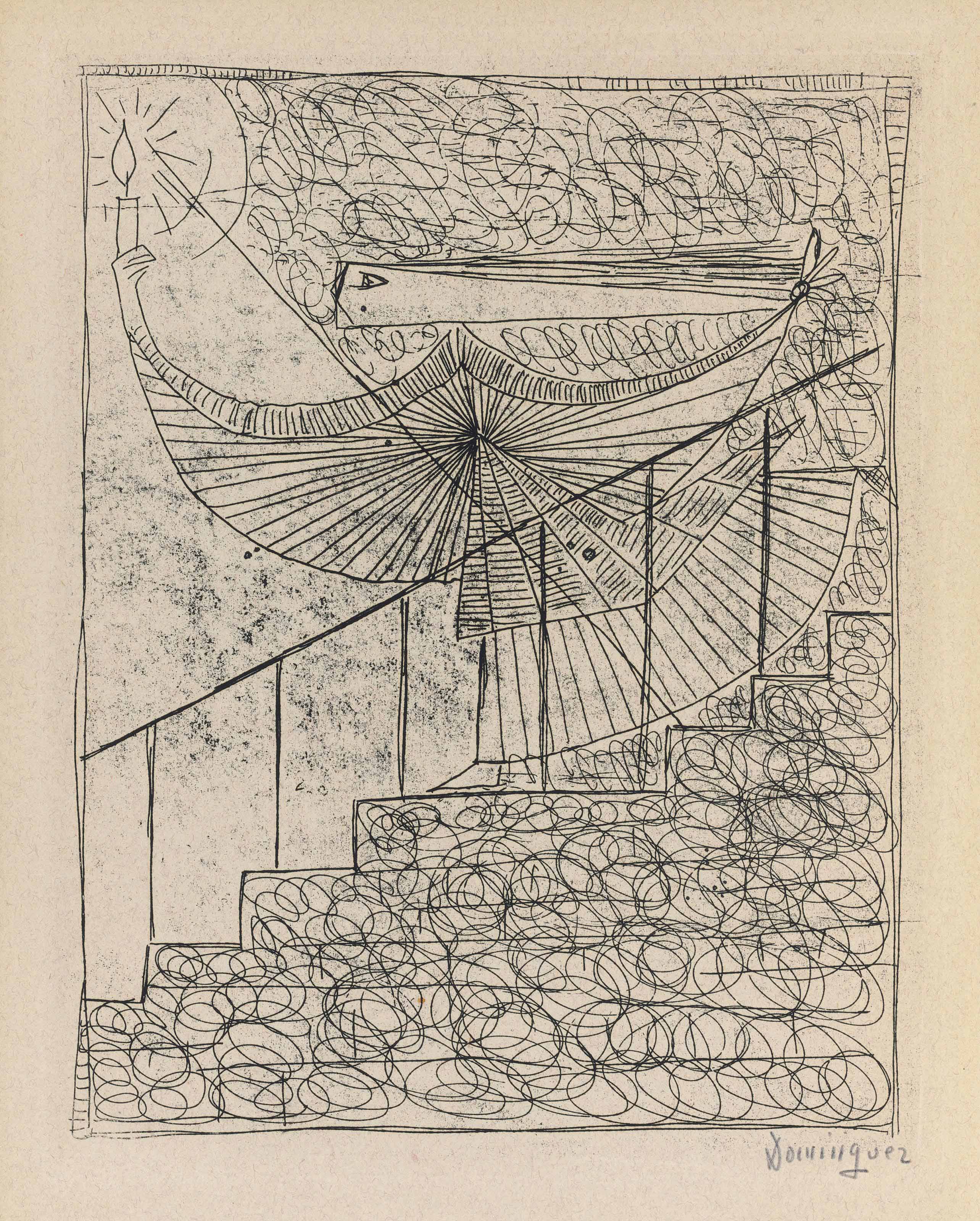 Oscar Domínguez — Эми Бакалофф, "Мрачный нуар", Париж, 1945