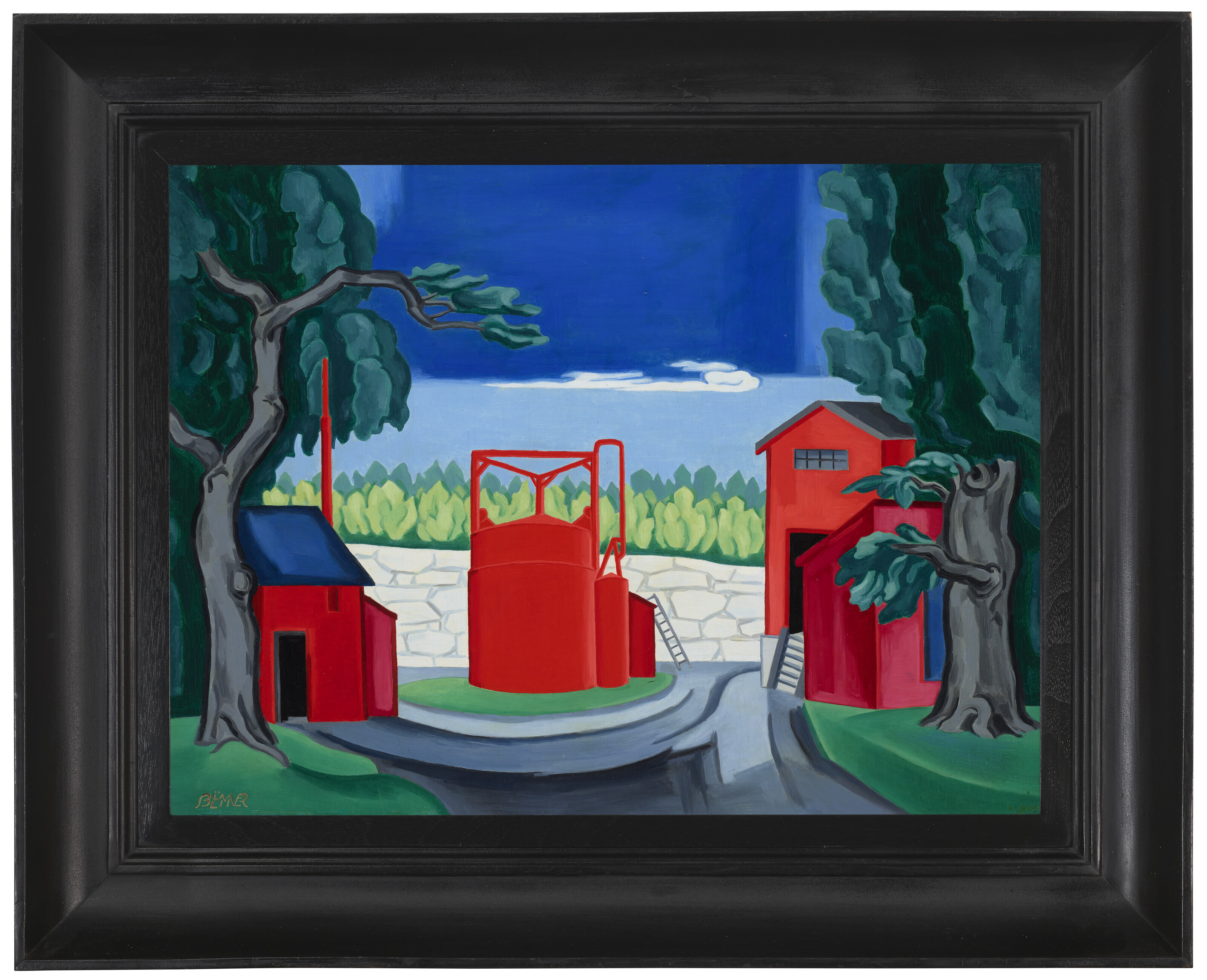 Oscar Florianus Bluemner — Пагода (Красный резервуар в Западном Квинси), изображение 2