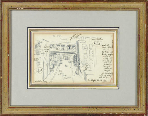 Oscar Florianus Bluemner — Эскиз Манхэттенского моста