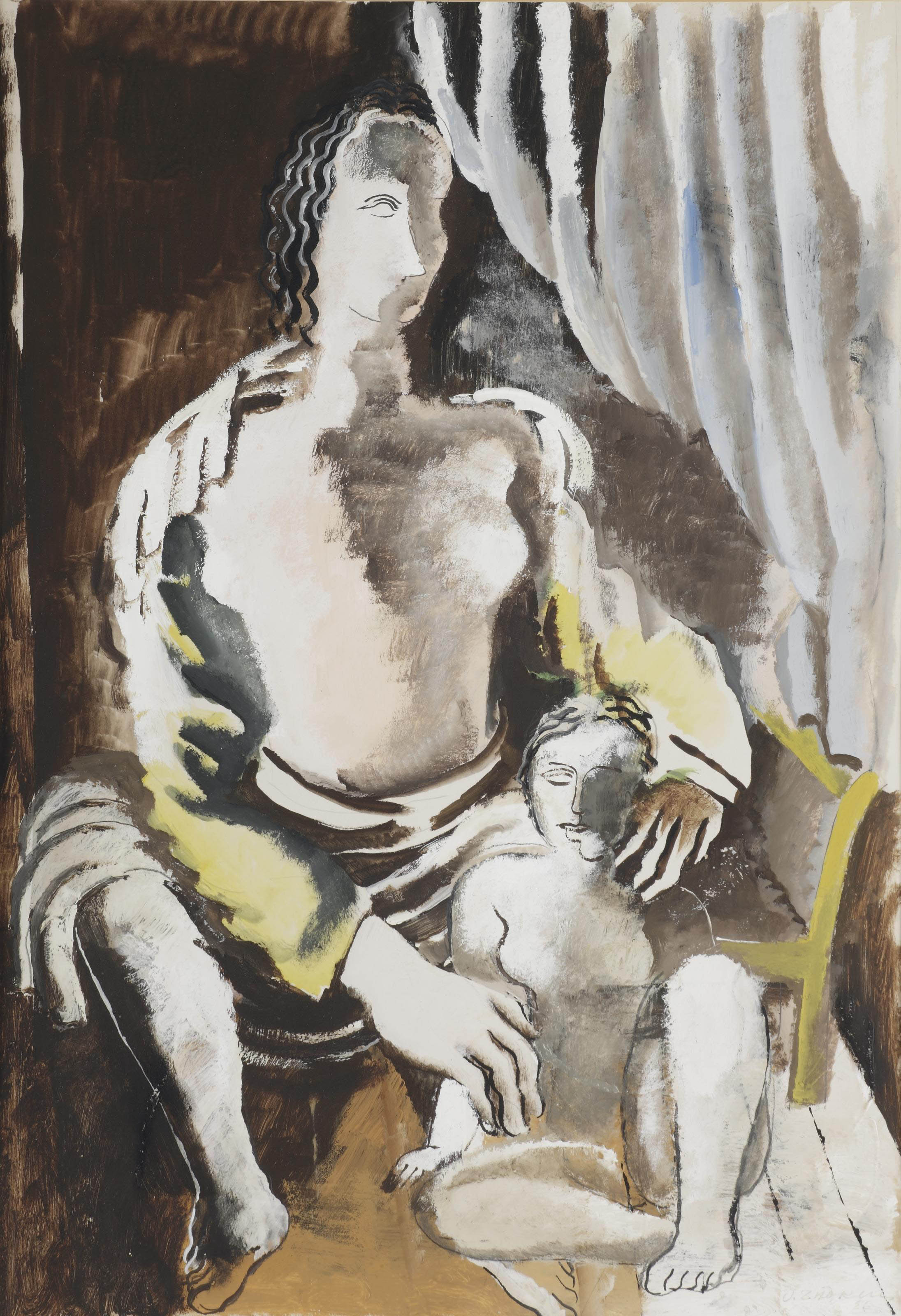 Ossip Zadkine — Мать и дитя