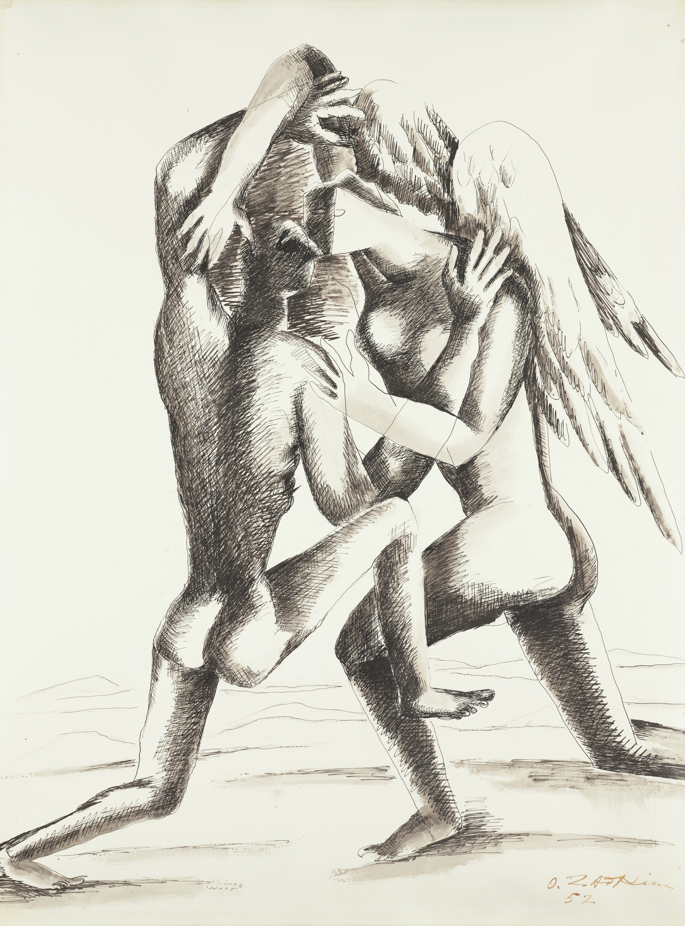 Ossip Zadkine — Любовь к Иакову и к ангелу