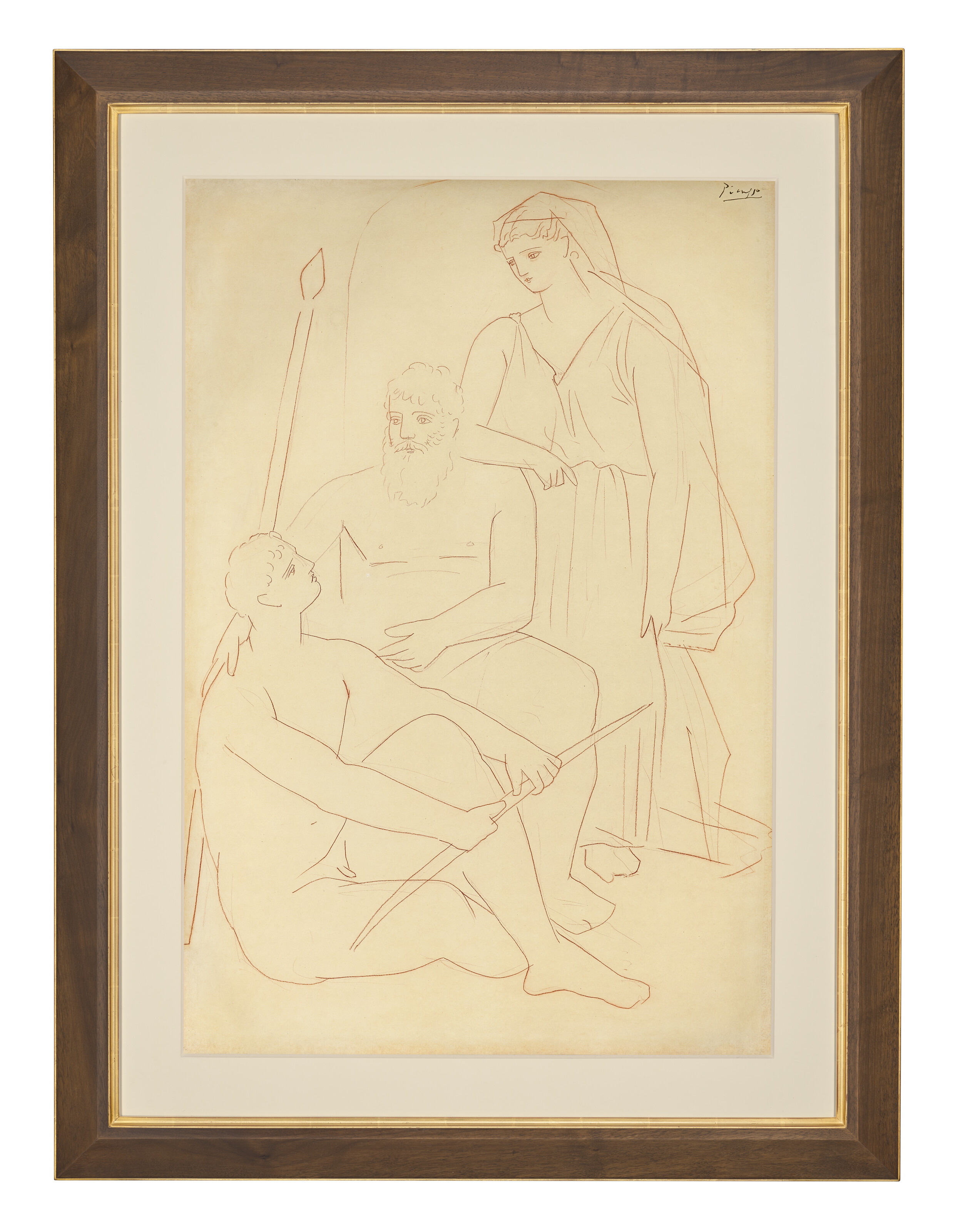 Pablo Picasso — Дебют женщины в вуали, двое друзей вместе, изображение 2