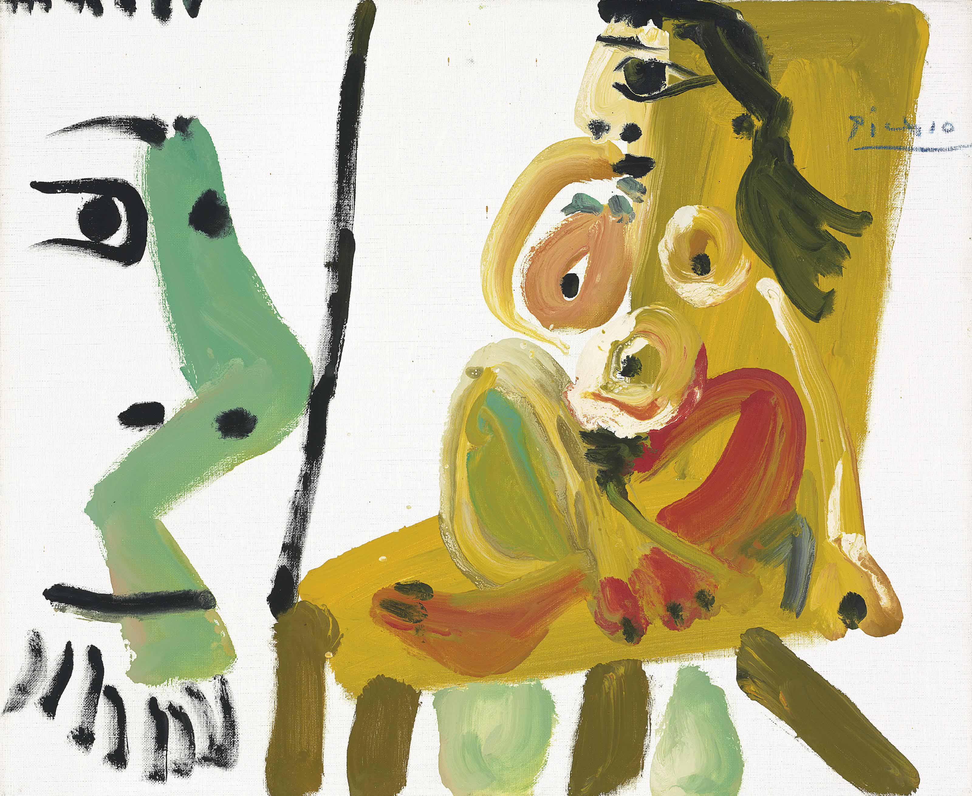 Pablo Picasso — Наедине с человеком и его женой