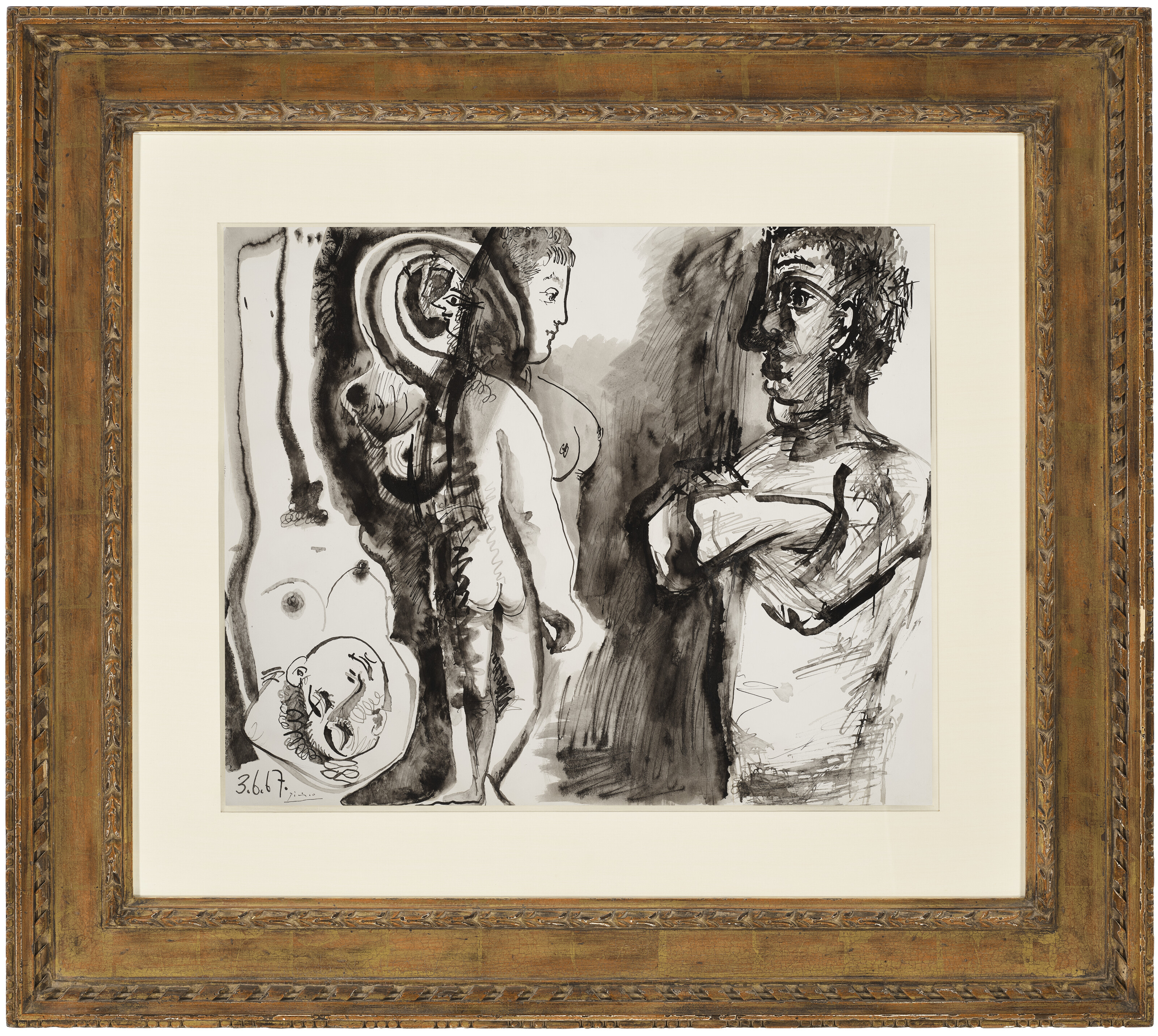 Pablo Picasso — Мужчина и три новые женщины (спереди); Женщина и двое мужчин (сзади), изображение 3