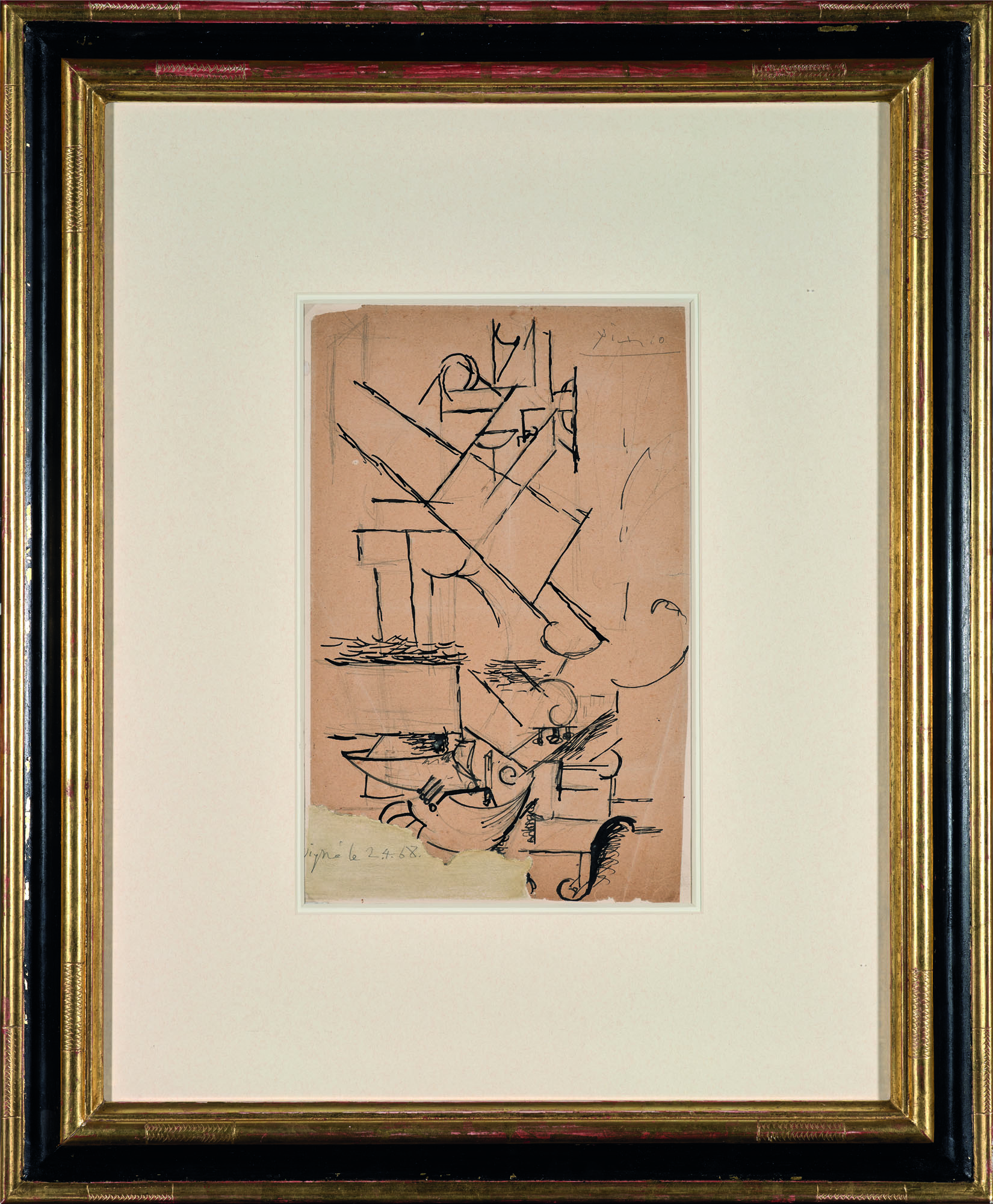 Pablo Picasso — Стол с мандолиной (Joueur de mandoline), изображение 2