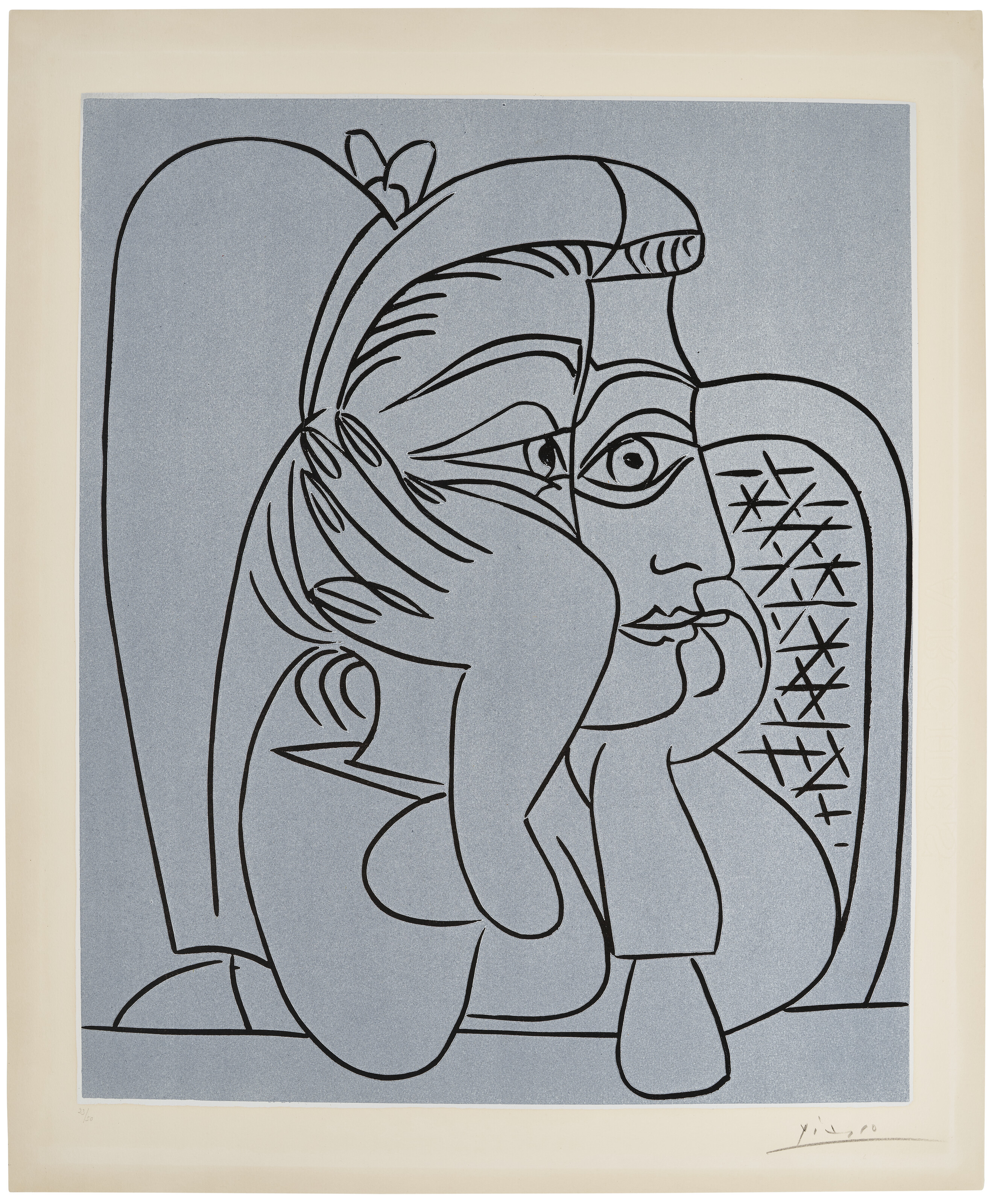 Pablo Picasso — Портрет в одежде Жаклин, изображение 3