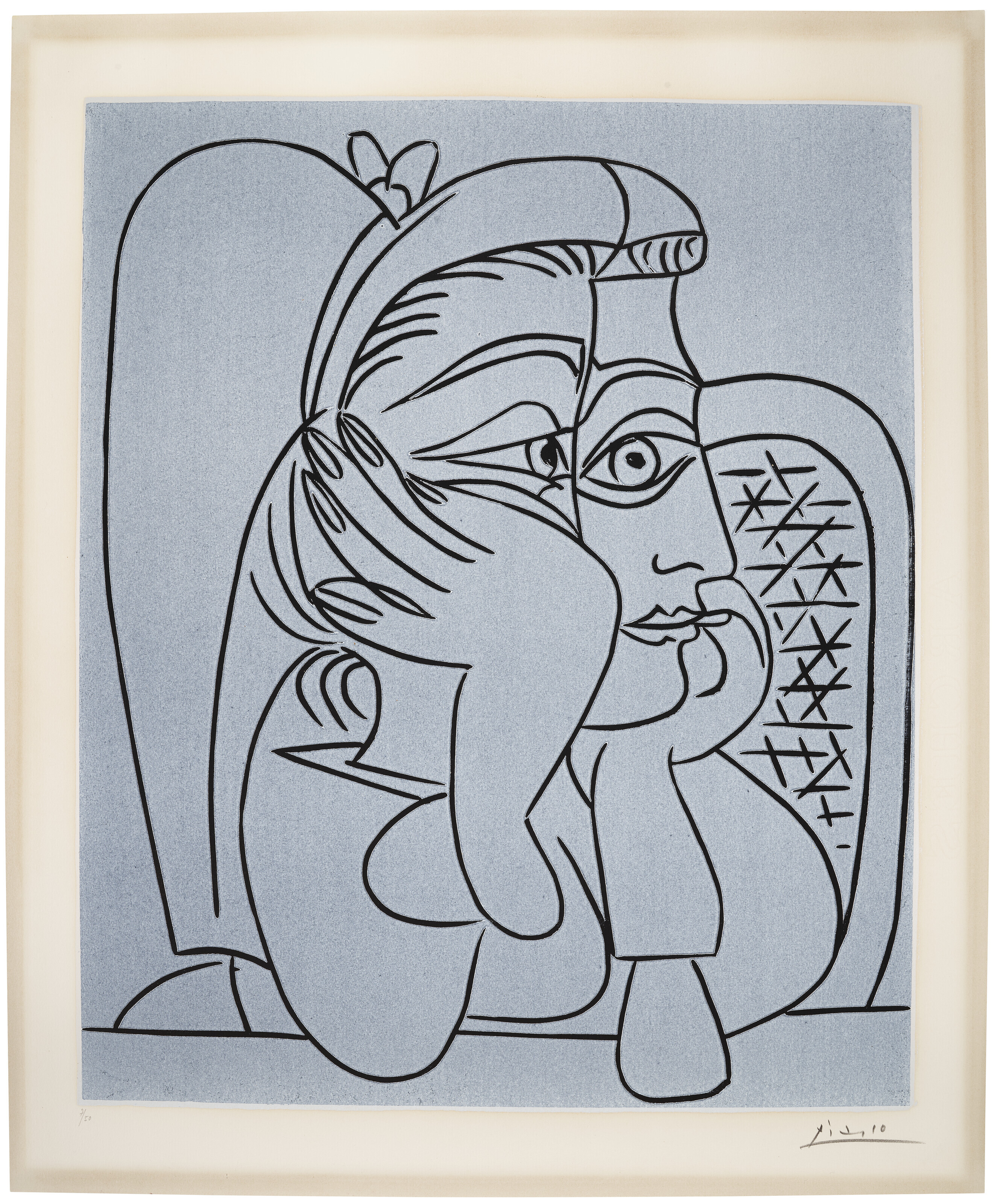 Pablo Picasso — Портрет в одежде Жаклин, изображение 3