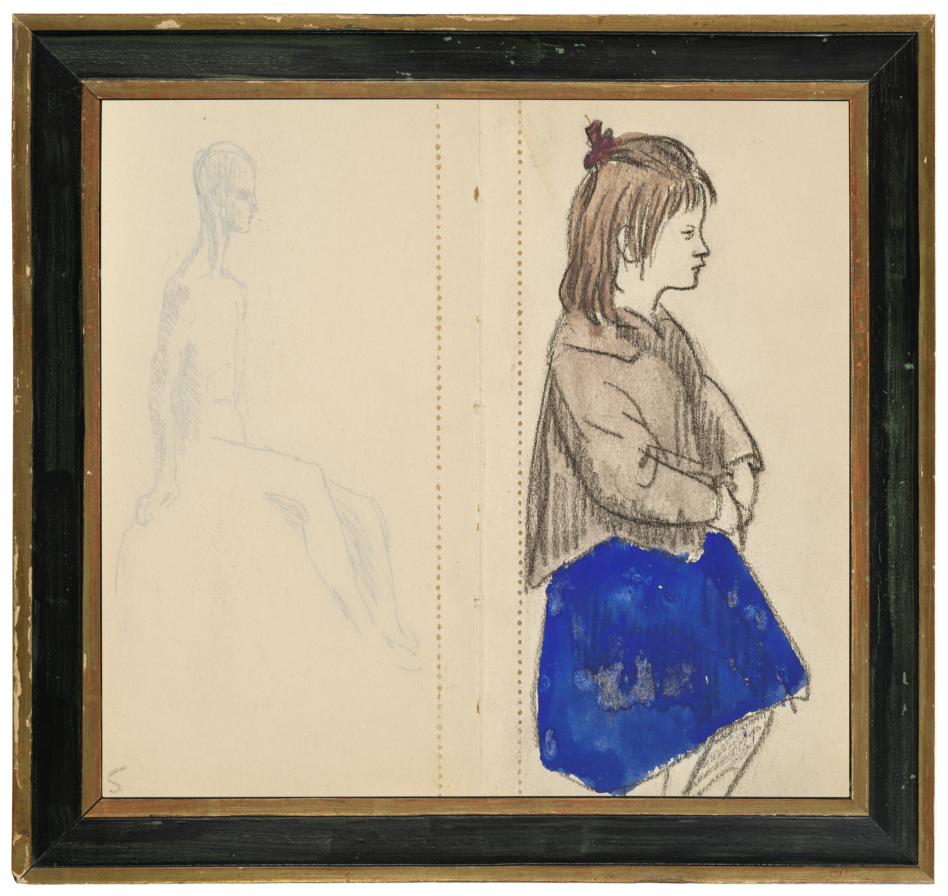 Pablo Picasso — Молодая девушка ( справа ); Этюд для "Сальтимбанков" (оборотная сторона ), изображение 4