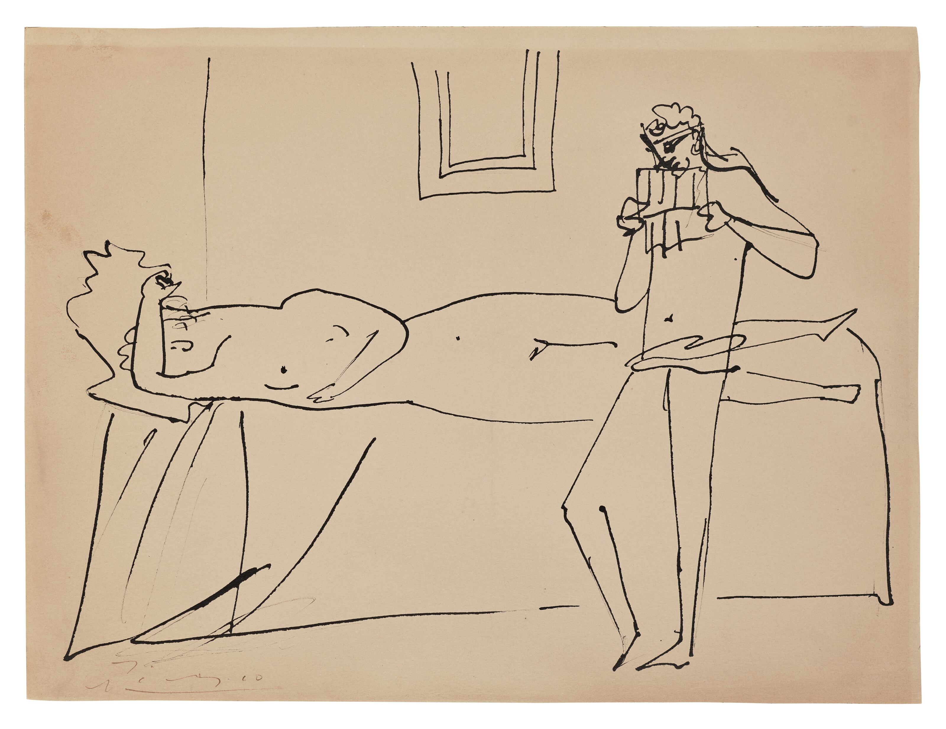 Pablo Picasso — Новая любовь женщины и мужчина, танцующий на флейте со сковороды, изображение 2