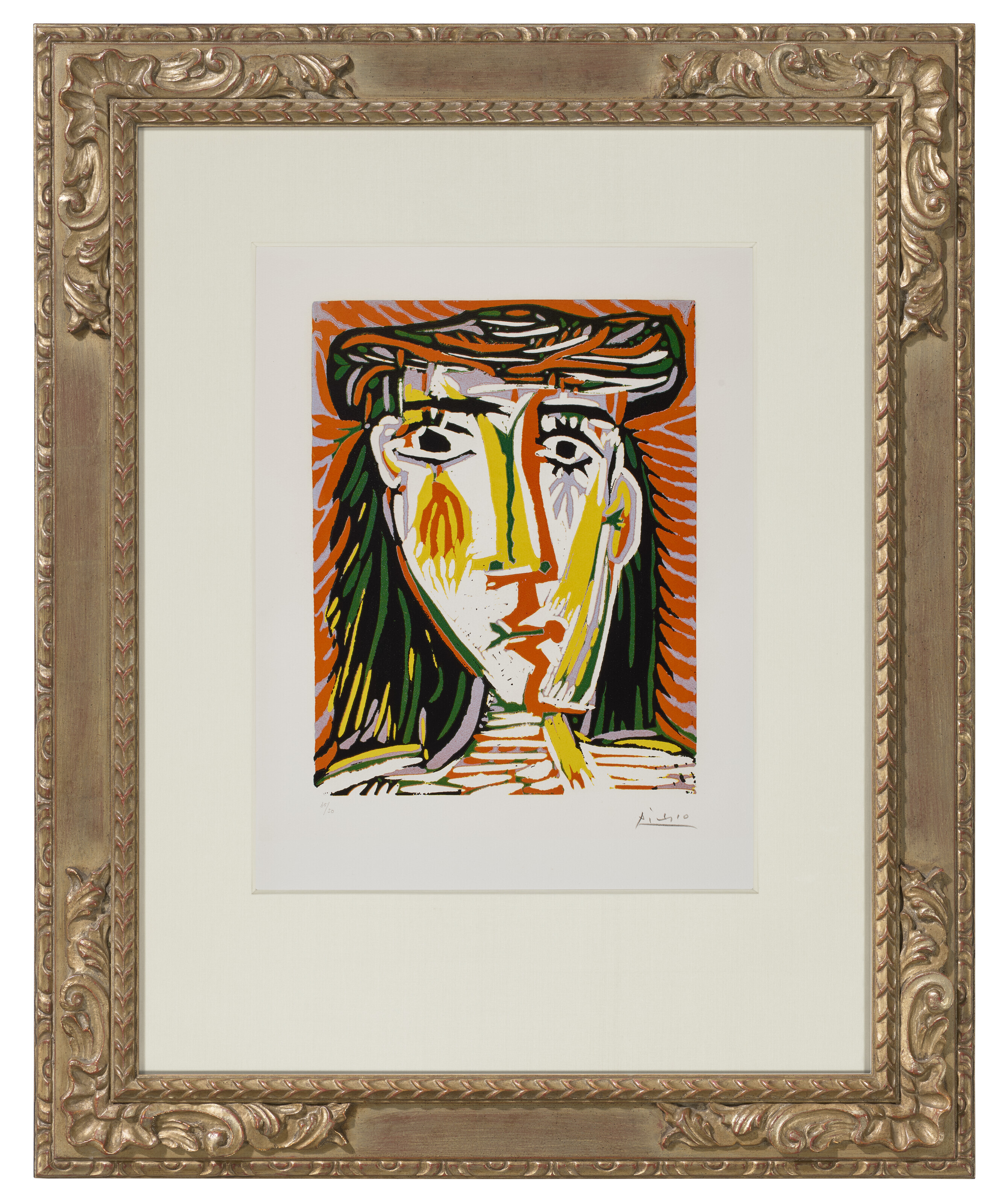Pablo Picasso — Жаклин в головной убор с парусом, изображение 2