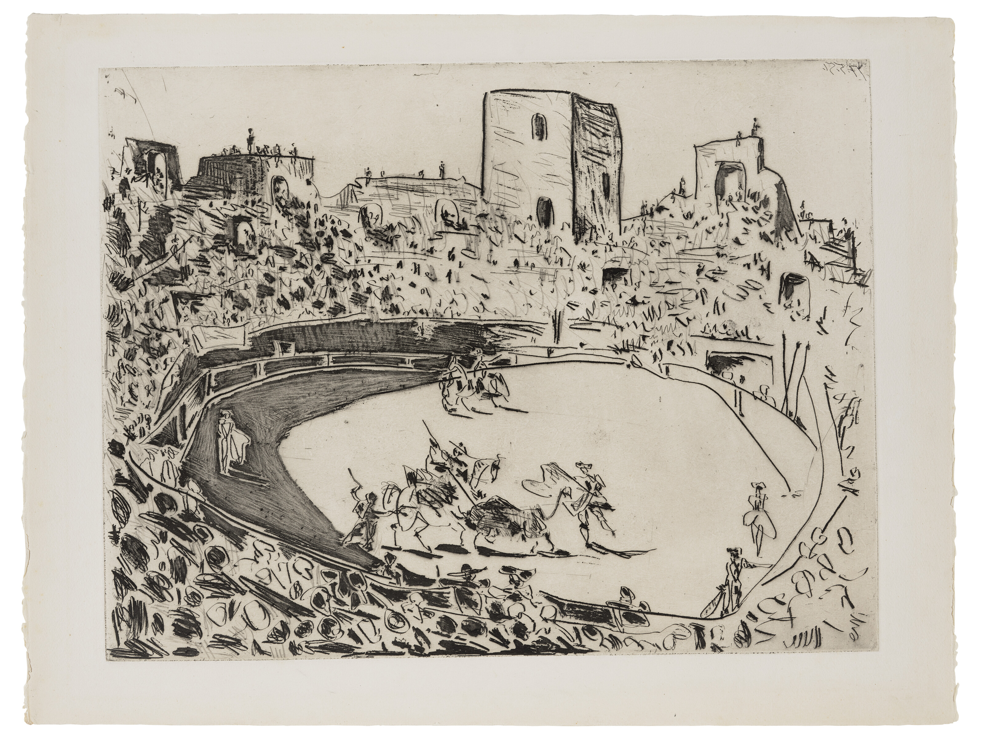 Pablo Picasso — Коррида в Арле: три гравюры, изображение 3