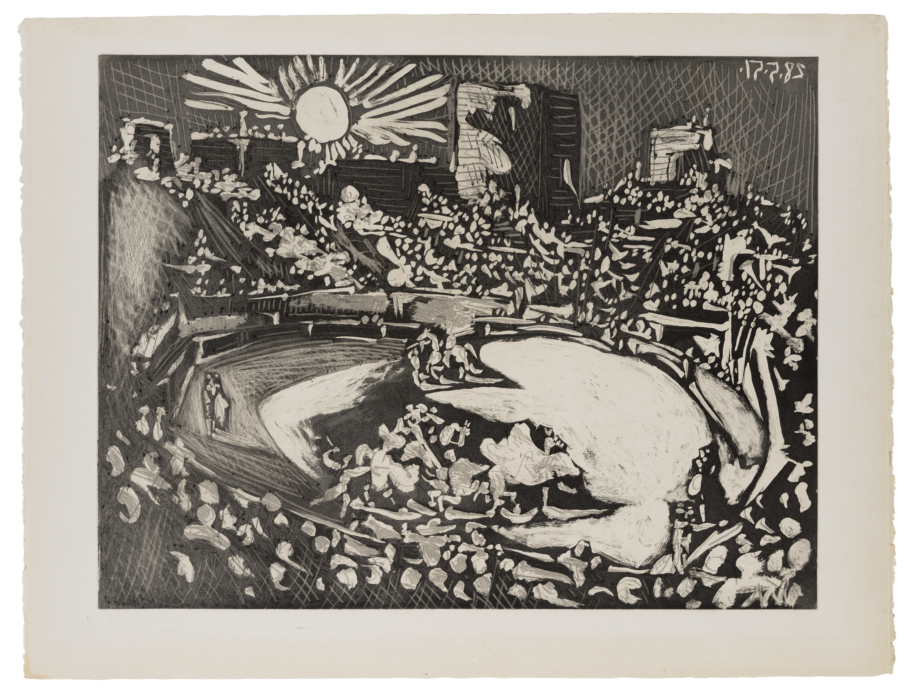 Pablo Picasso — Коррида в Арле: три гравюры, изображение 4