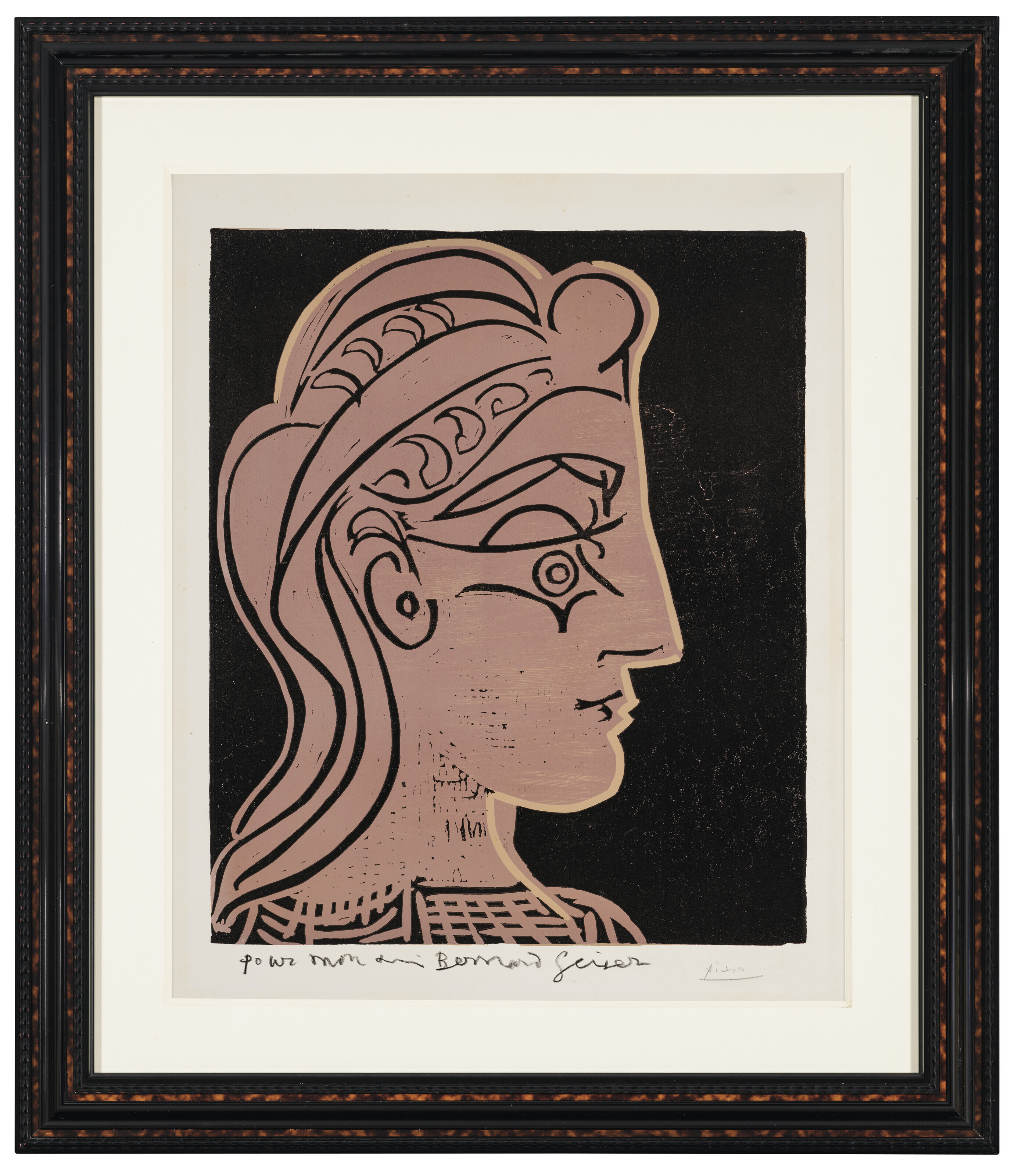 Pablo Picasso — Тет-а-тет с женщиной (в профиль), изображение 2