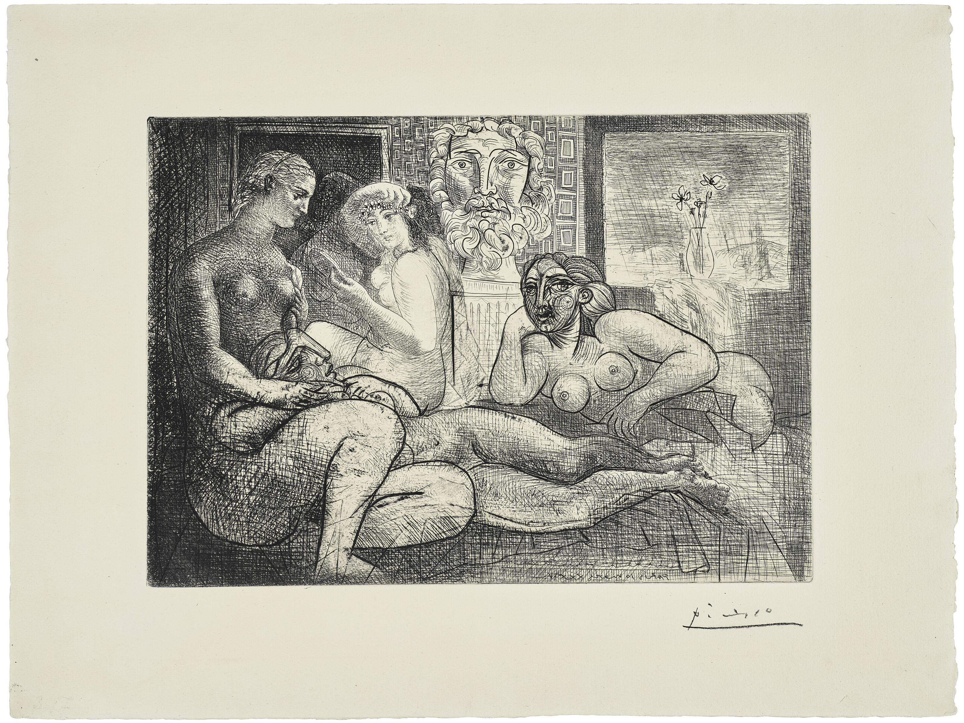 Pablo Picasso — "Четыре новые женщины и их скульптура наедине" из "Сюиты Воллар", изображение 3