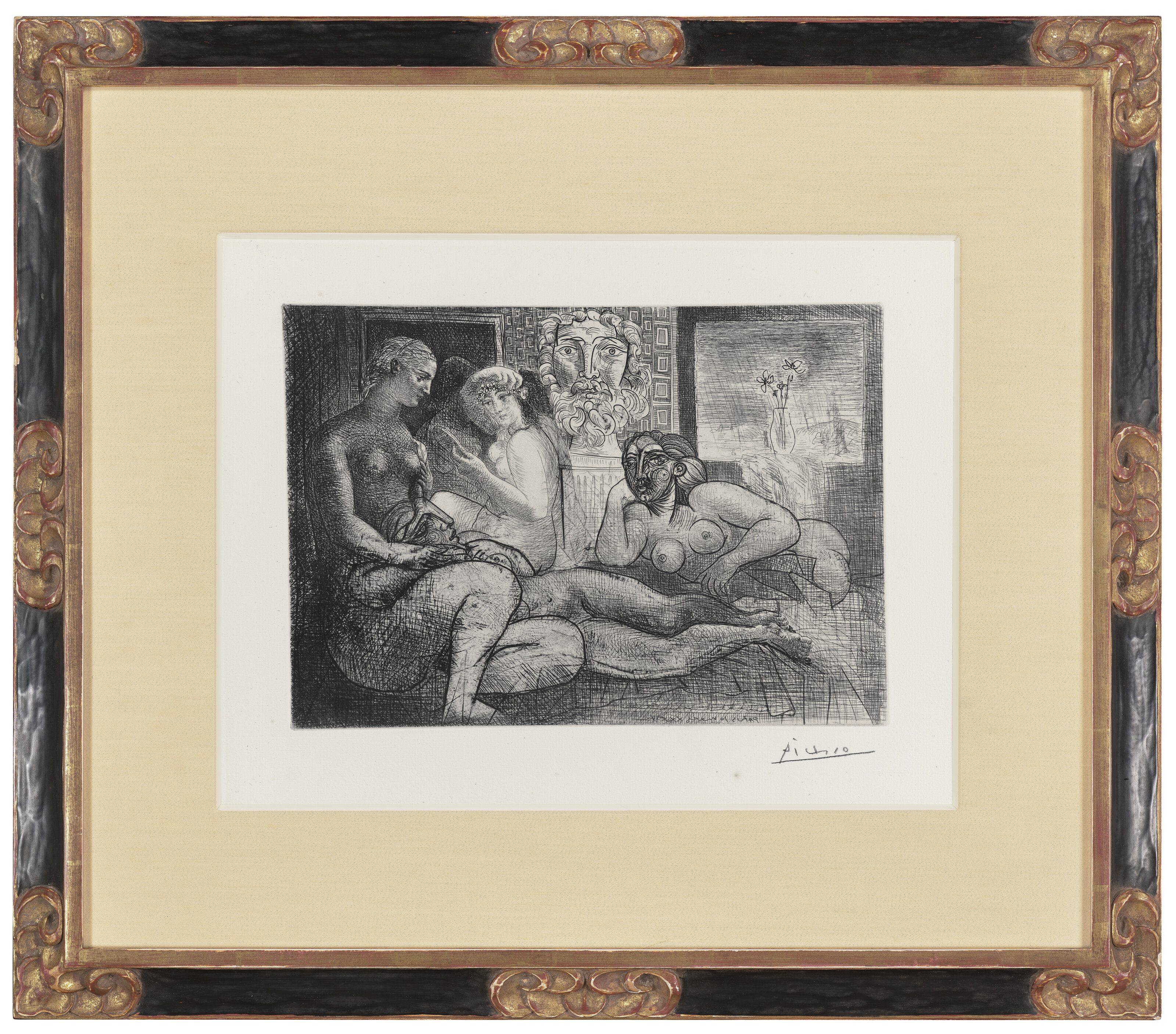 Pablo Picasso — "Четыре новые женщины и их скульптура наедине" из "Сюиты Воллар", изображение 2