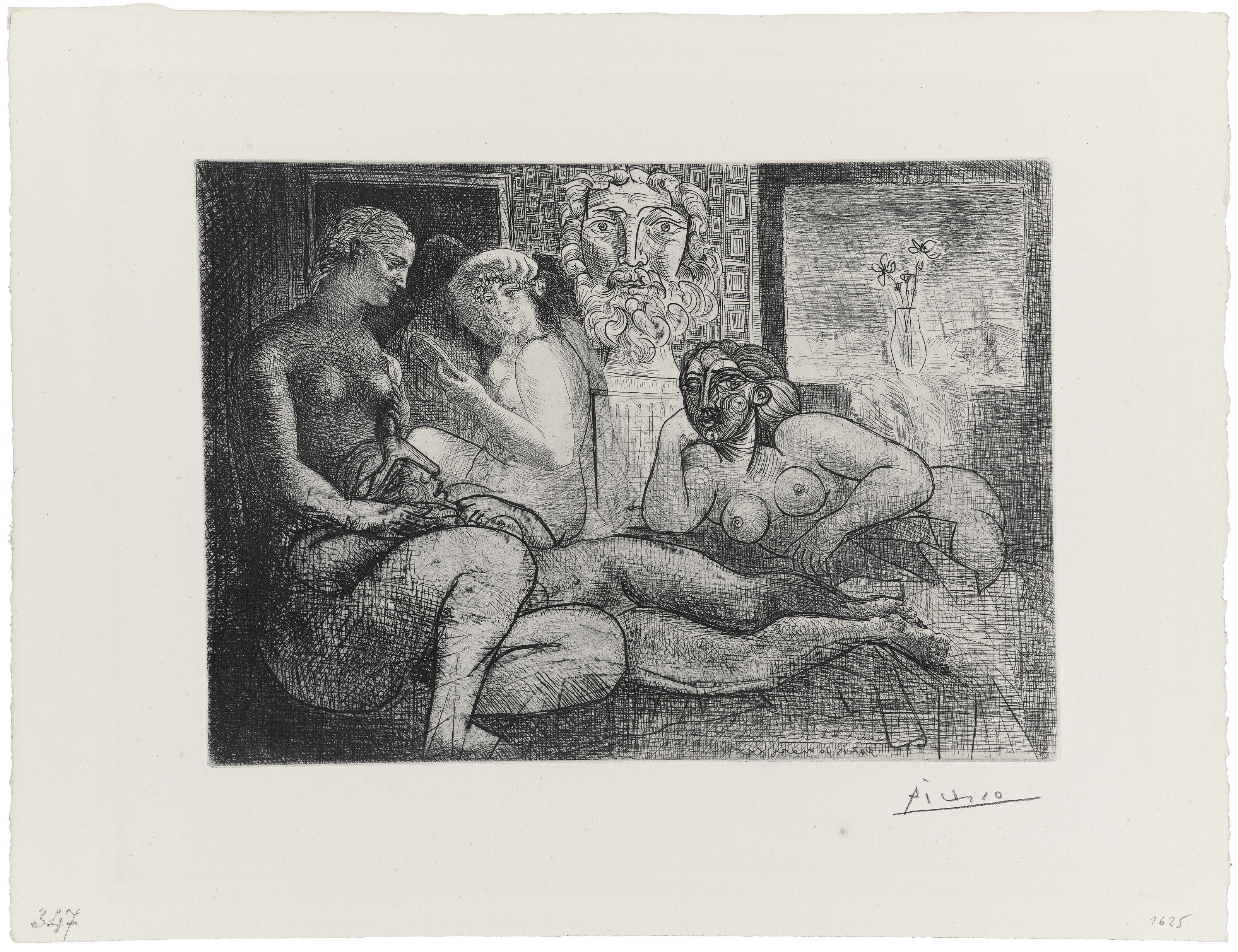 Pablo Picasso — "Четыре новые женщины и их скульптура наедине" из "Сюиты Воллар", изображение 3