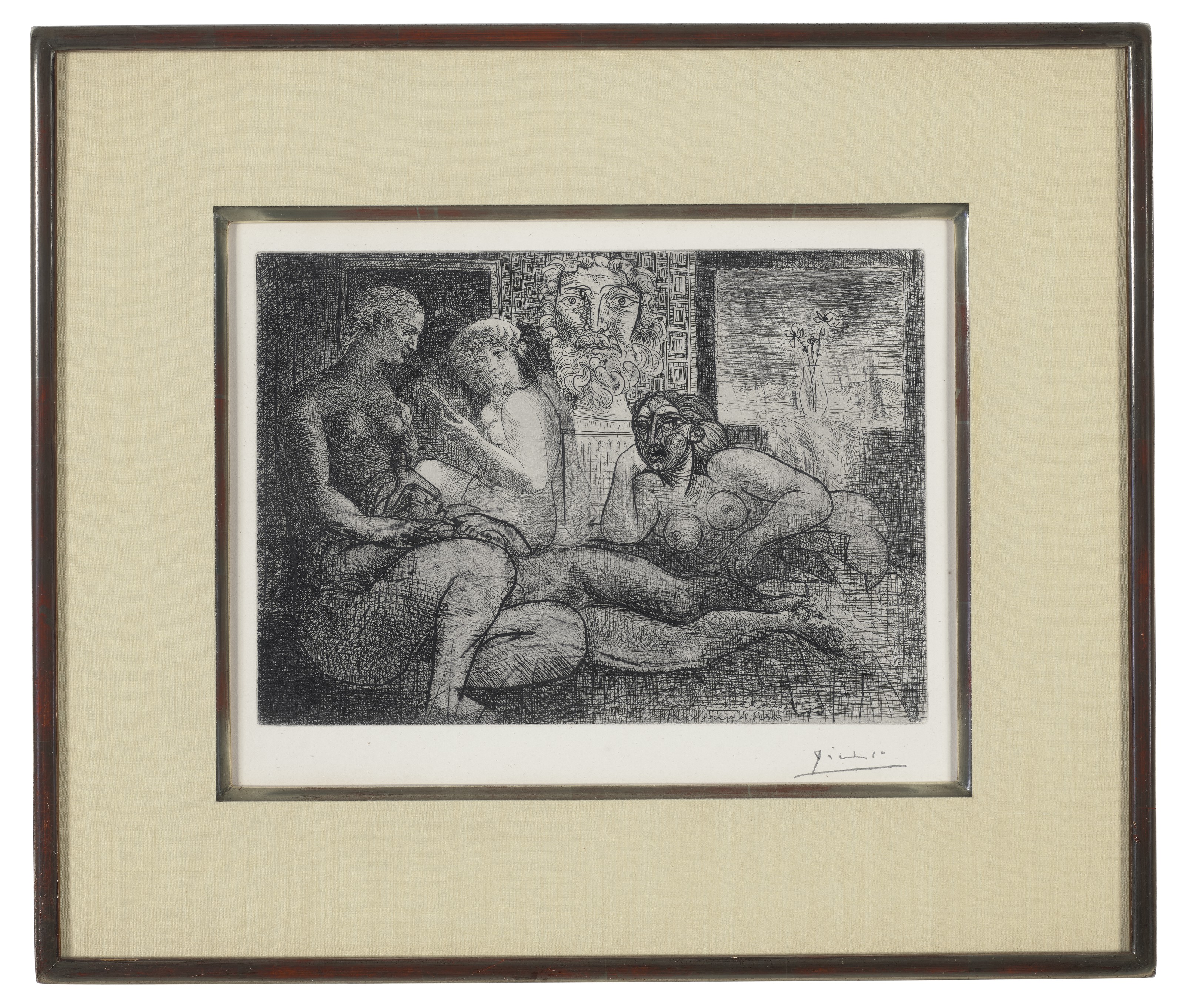 Pablo Picasso — "Четыре новые женщины и их скульптура наедине" из "Сюиты Воллар", изображение 2