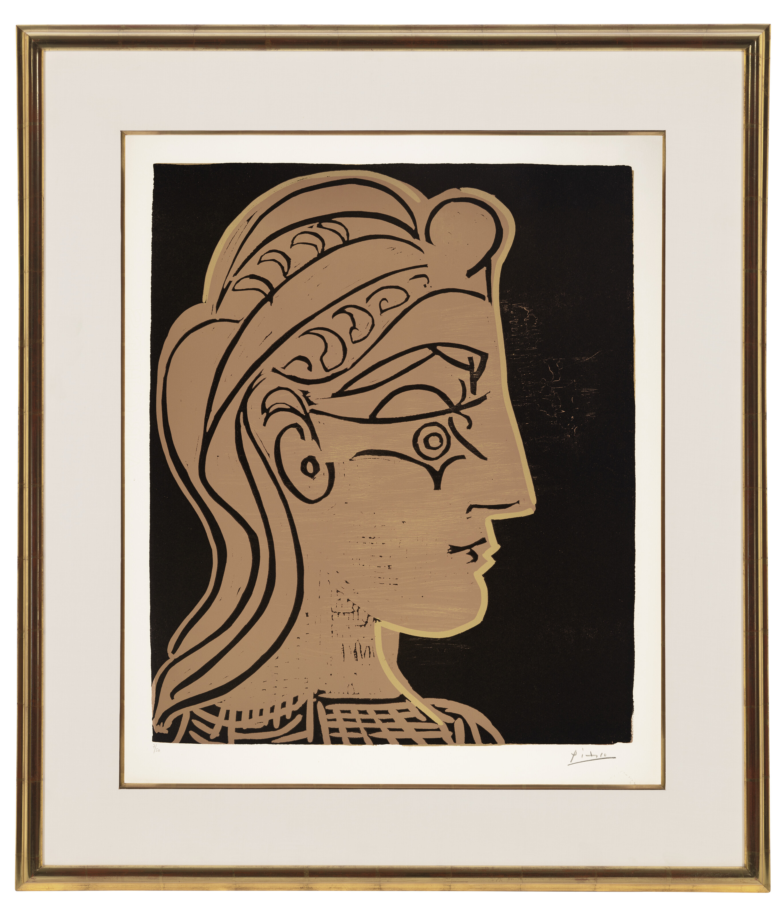 Pablo Picasso — Тет-а-тет с женщиной (в профиль), изображение 2