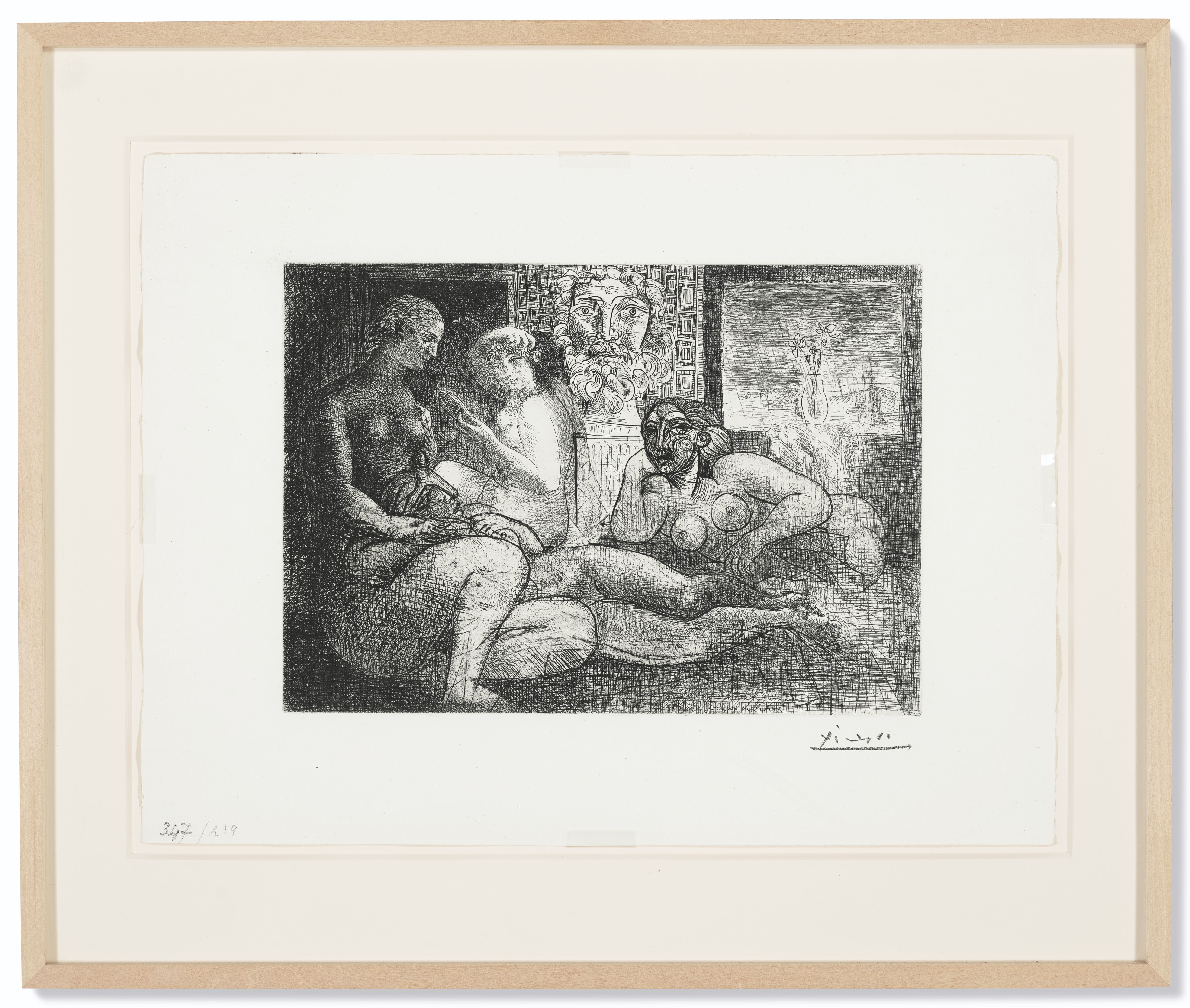 Pablo Picasso — "Четыре новые женщины и их скульптура наедине" из "Сюиты Воллар", изображение 2