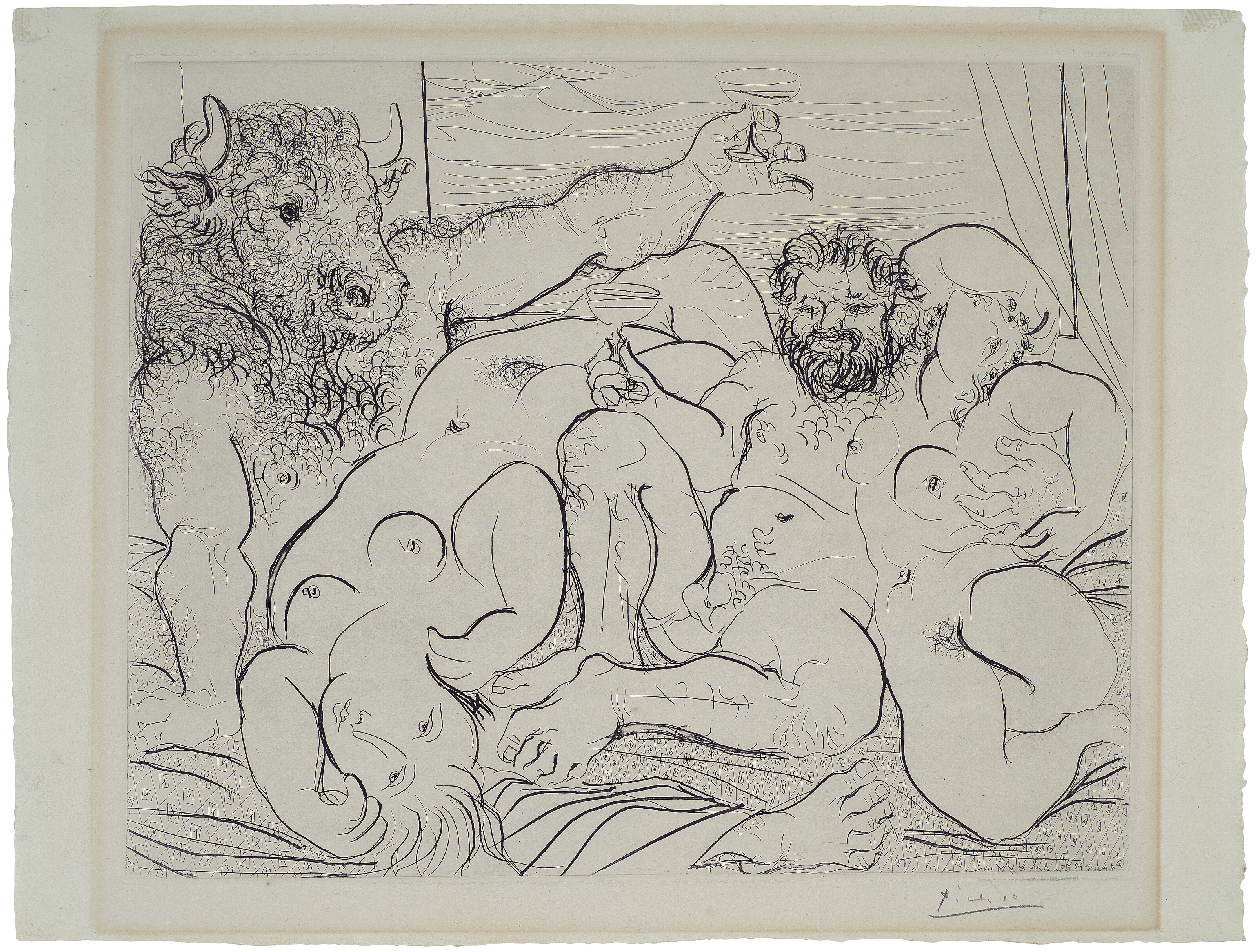 Pablo Picasso — Сцена "Вакханалия с минотавром" из "Сюиты Воллара", изображение 3