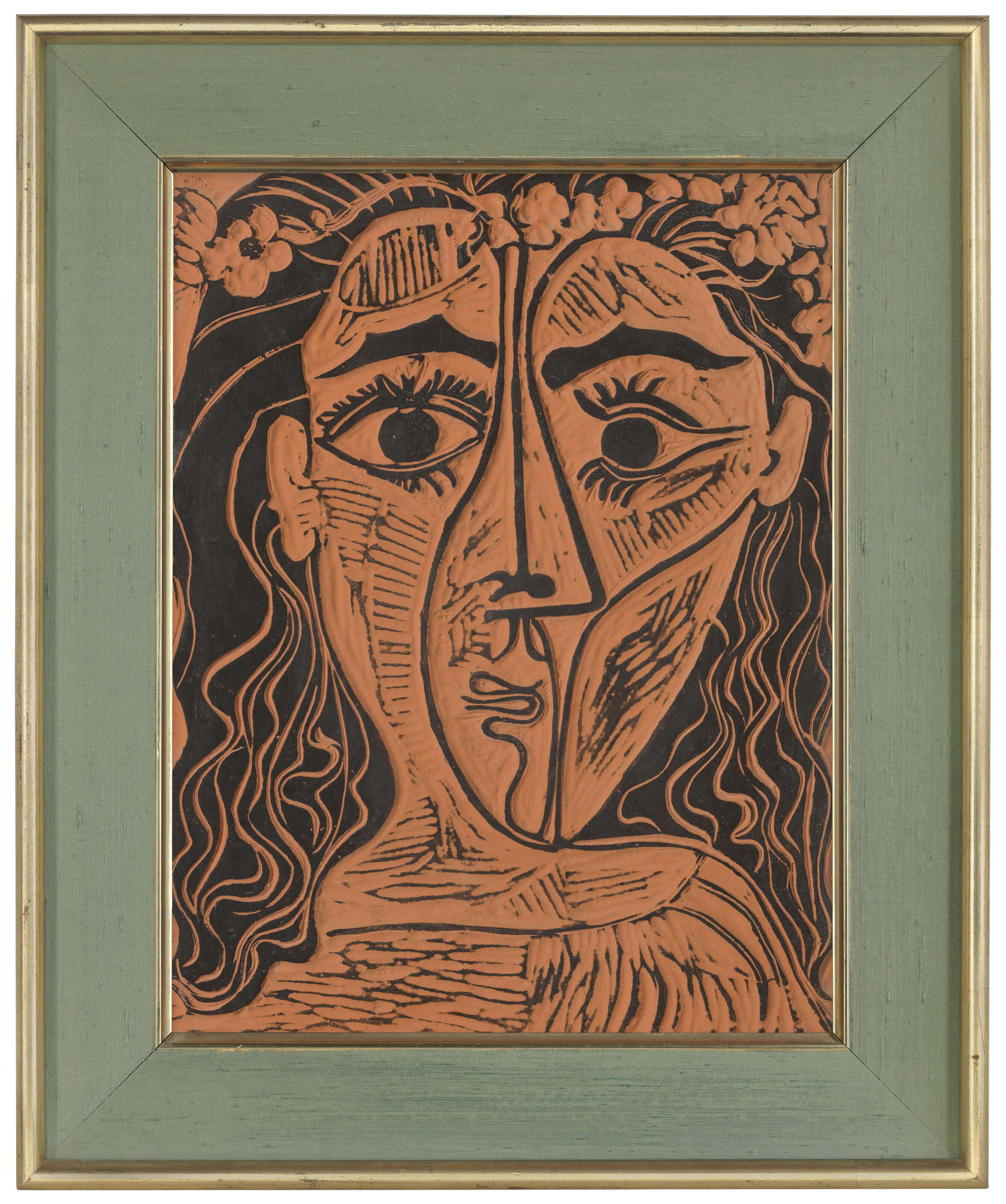 Pablo Picasso — Тет-а-тет с женщиной, украшенной цветами (A.R. 522), изображение 2