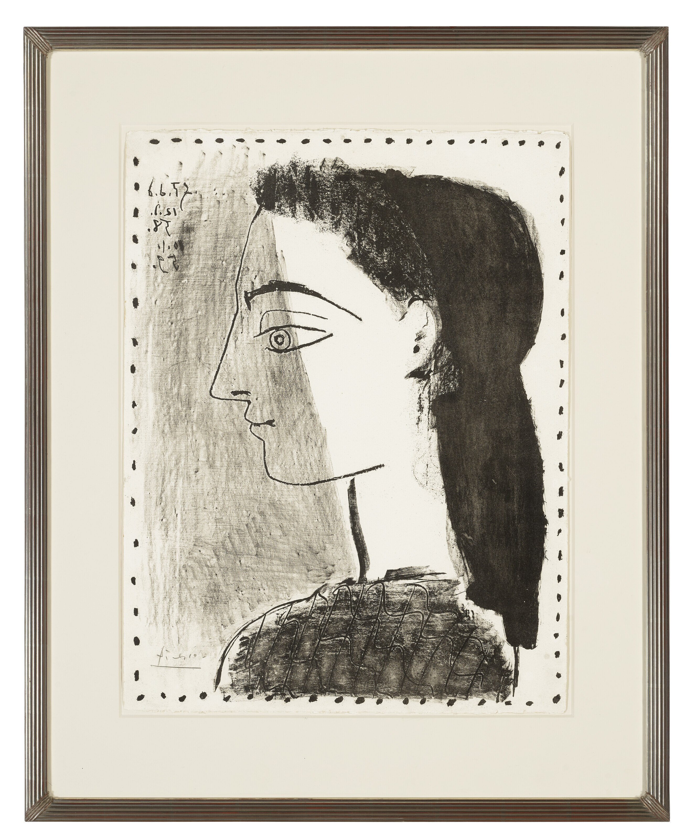 Pablo Picasso — Жаклин в черном платье, изображение 2