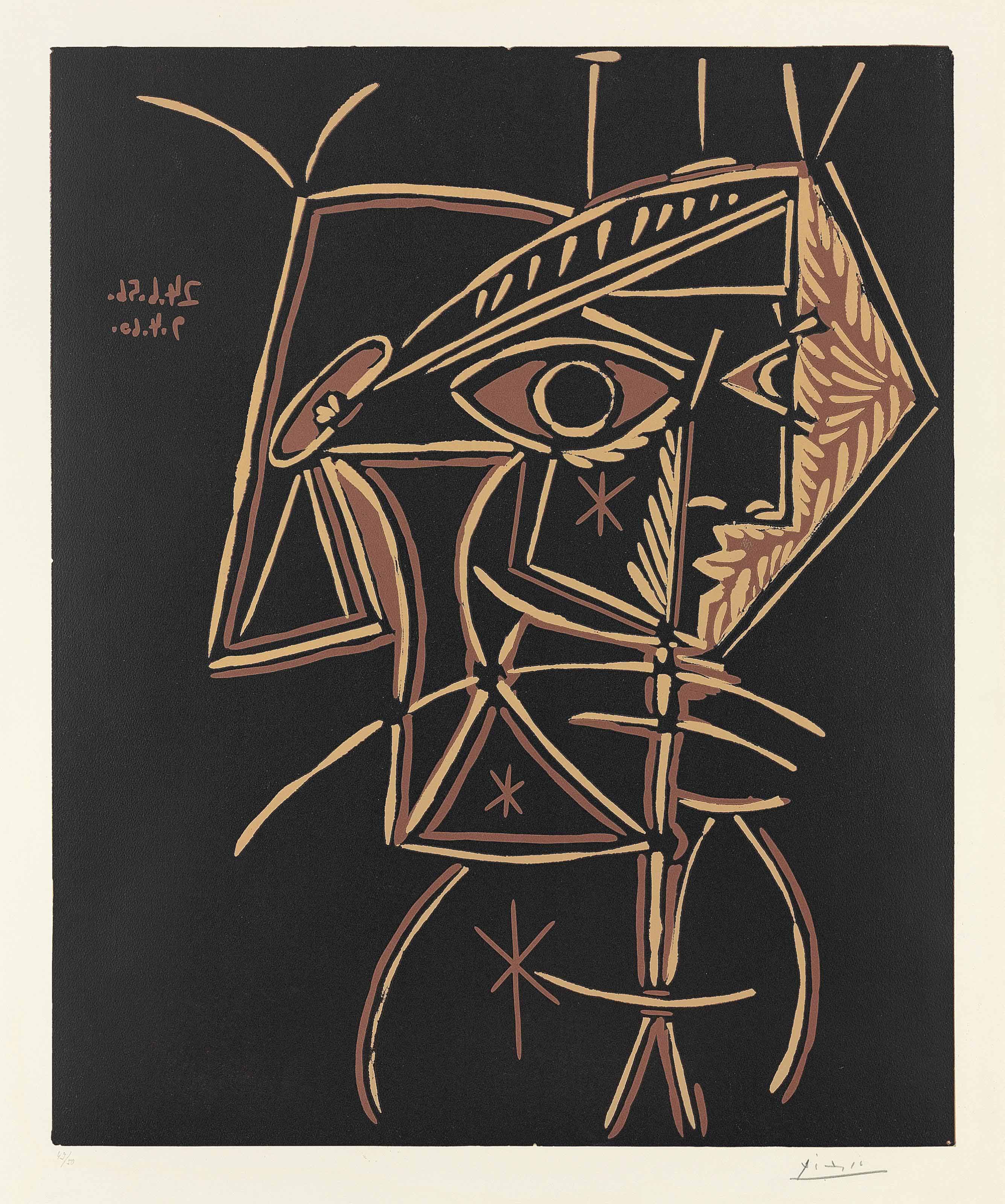 Pablo Picasso — Тет-а-тет с женщиной (B. 947; Ba. 1213)