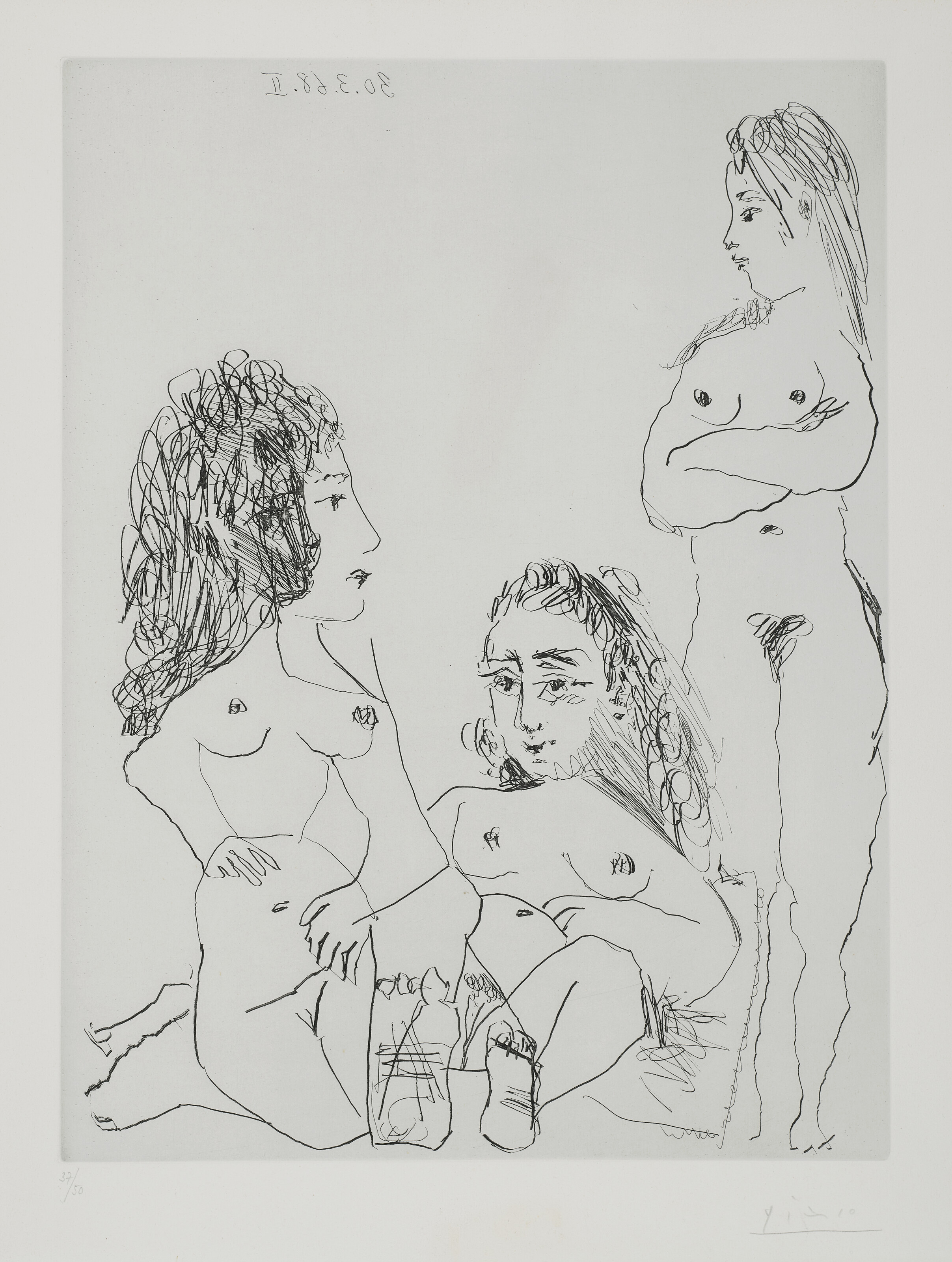 Pablo Picasso — Ла Сери 347: три отпечатка, изображение 2