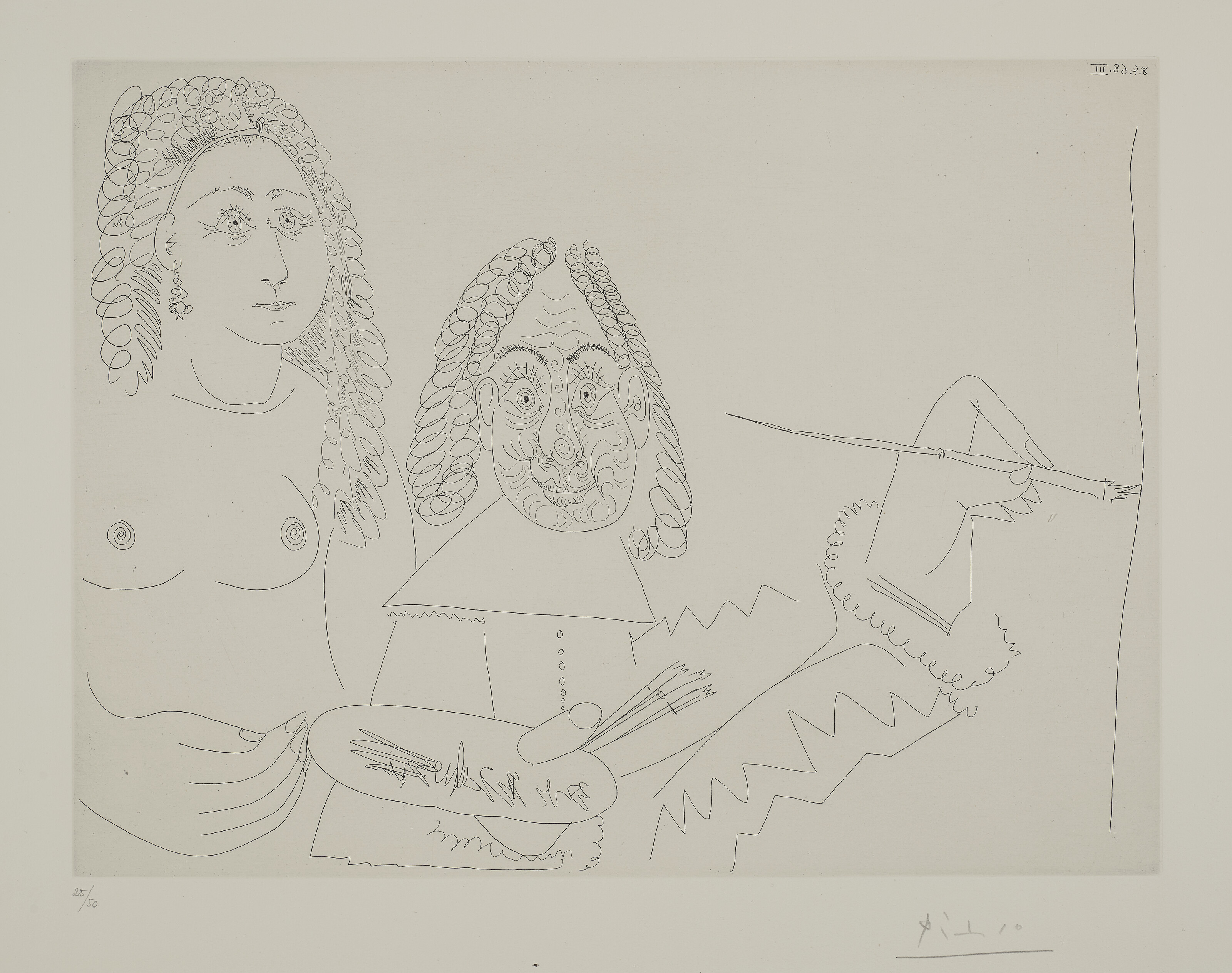 Pablo Picasso — Ла Сери 347: три отпечатка, изображение 3