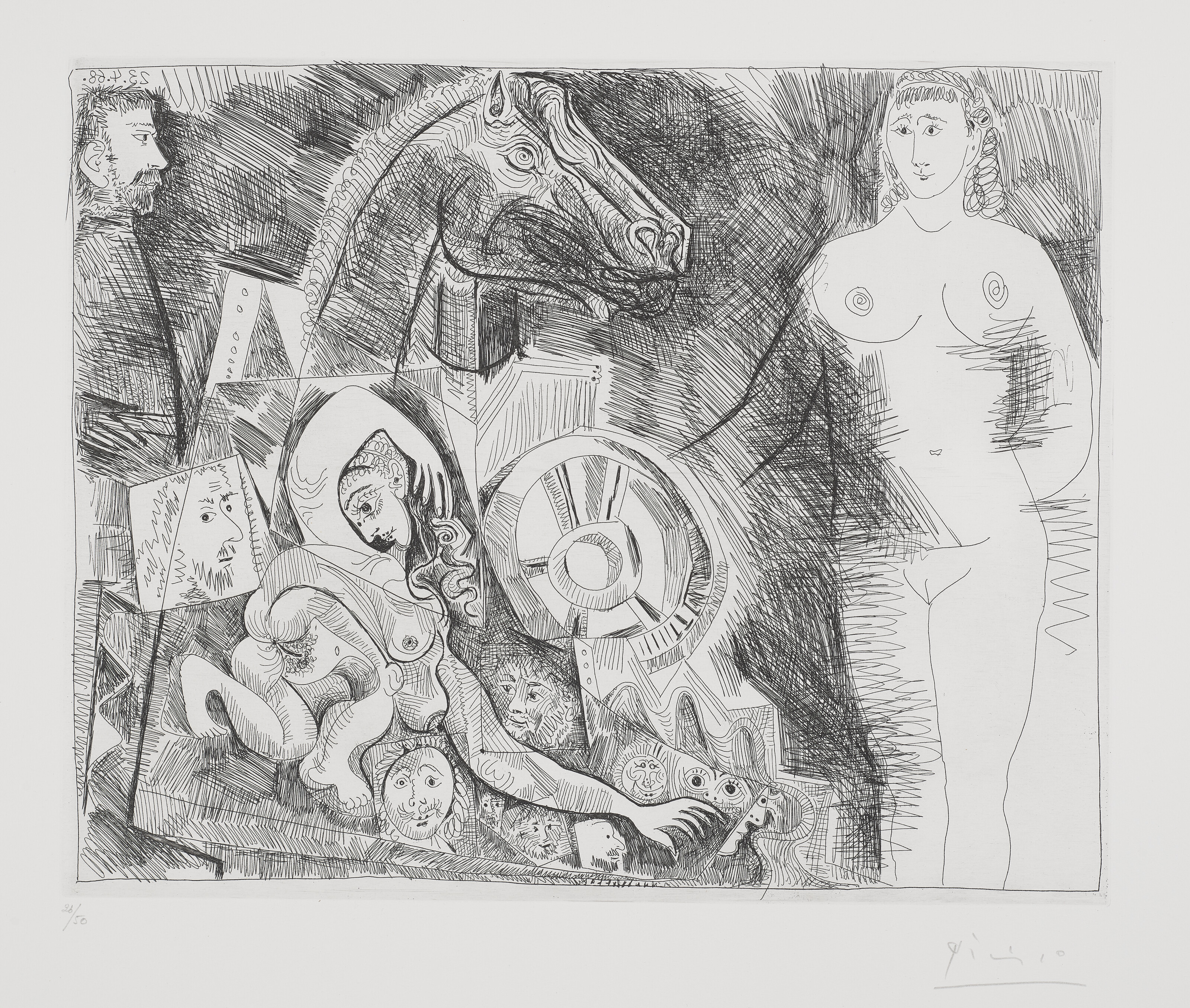 Pablo Picasso — Ла Сери 347: три отпечатка, изображение 4
