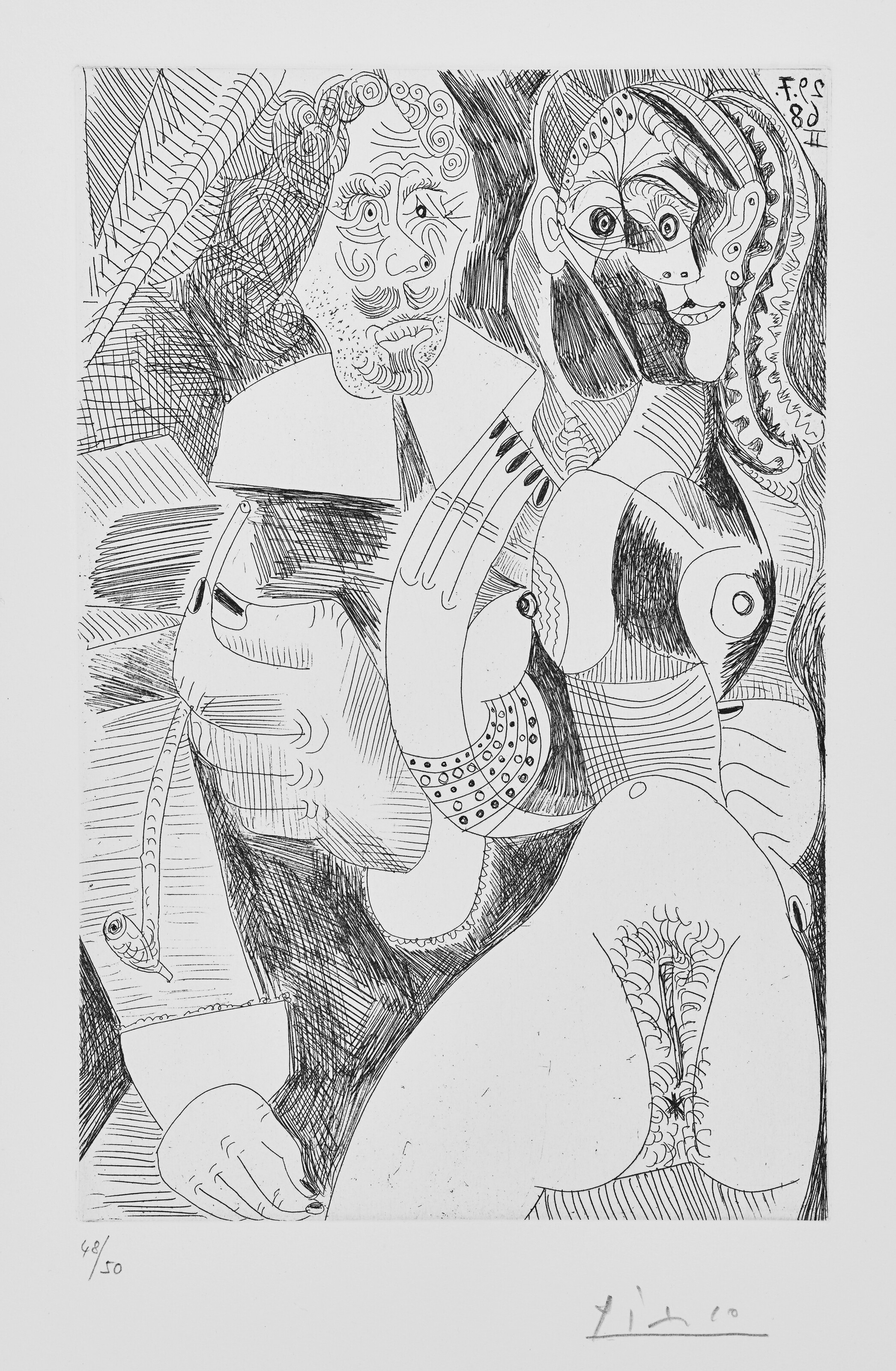 Pablo Picasso — Ла Сери 347: три отпечатка, изображение 3