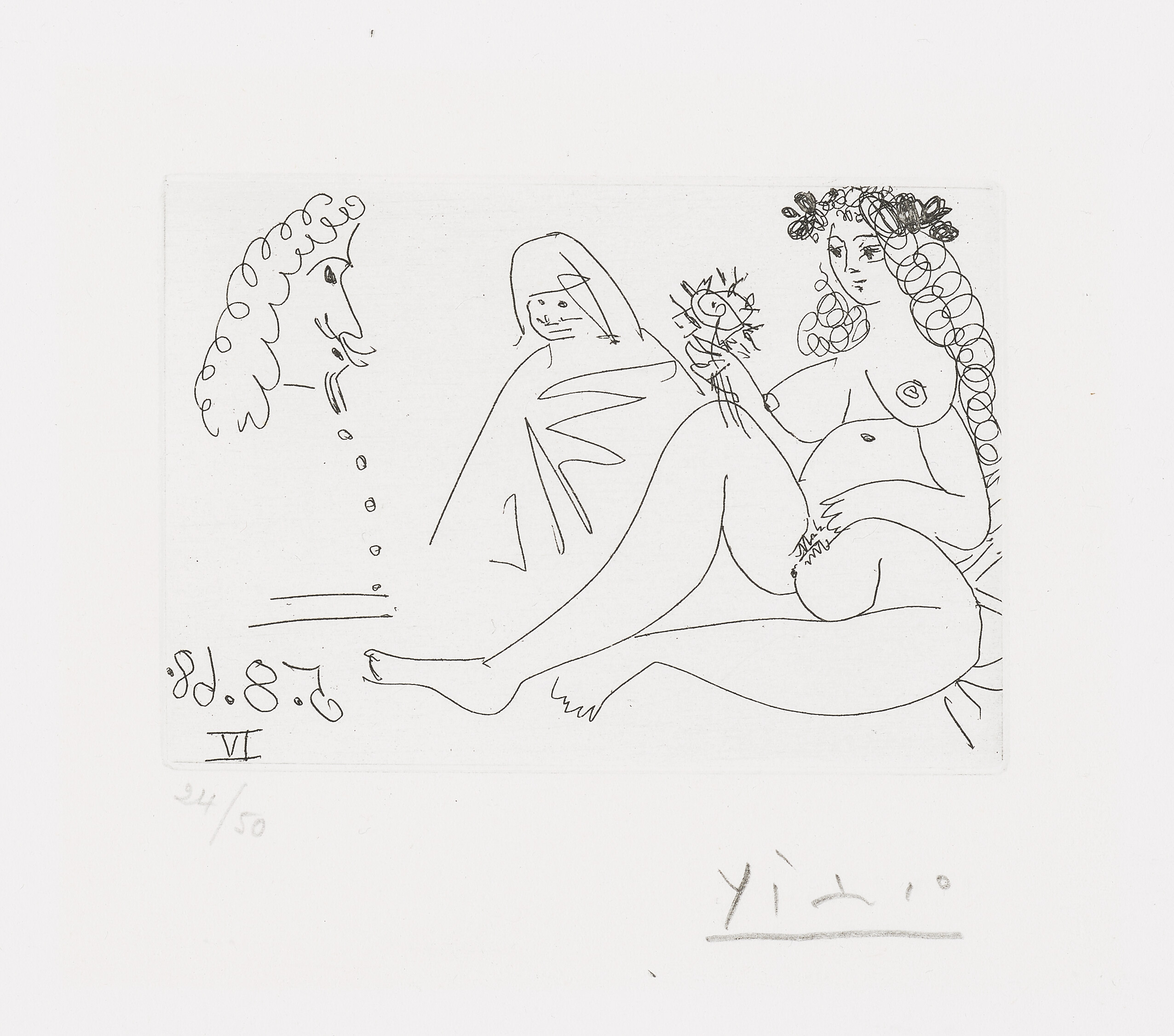 Pablo Picasso — Ла Сери 347: три отпечатка, изображение 4